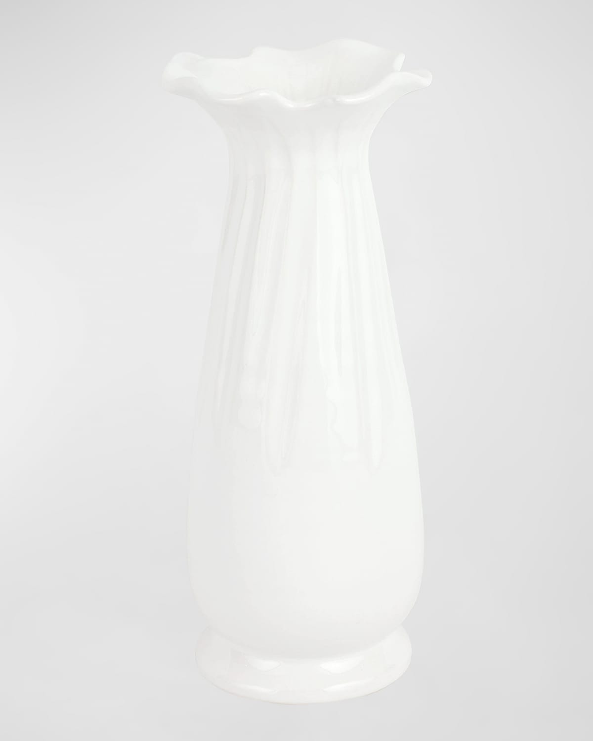 Vietri Onda Glass White Medium Vase | Horchow