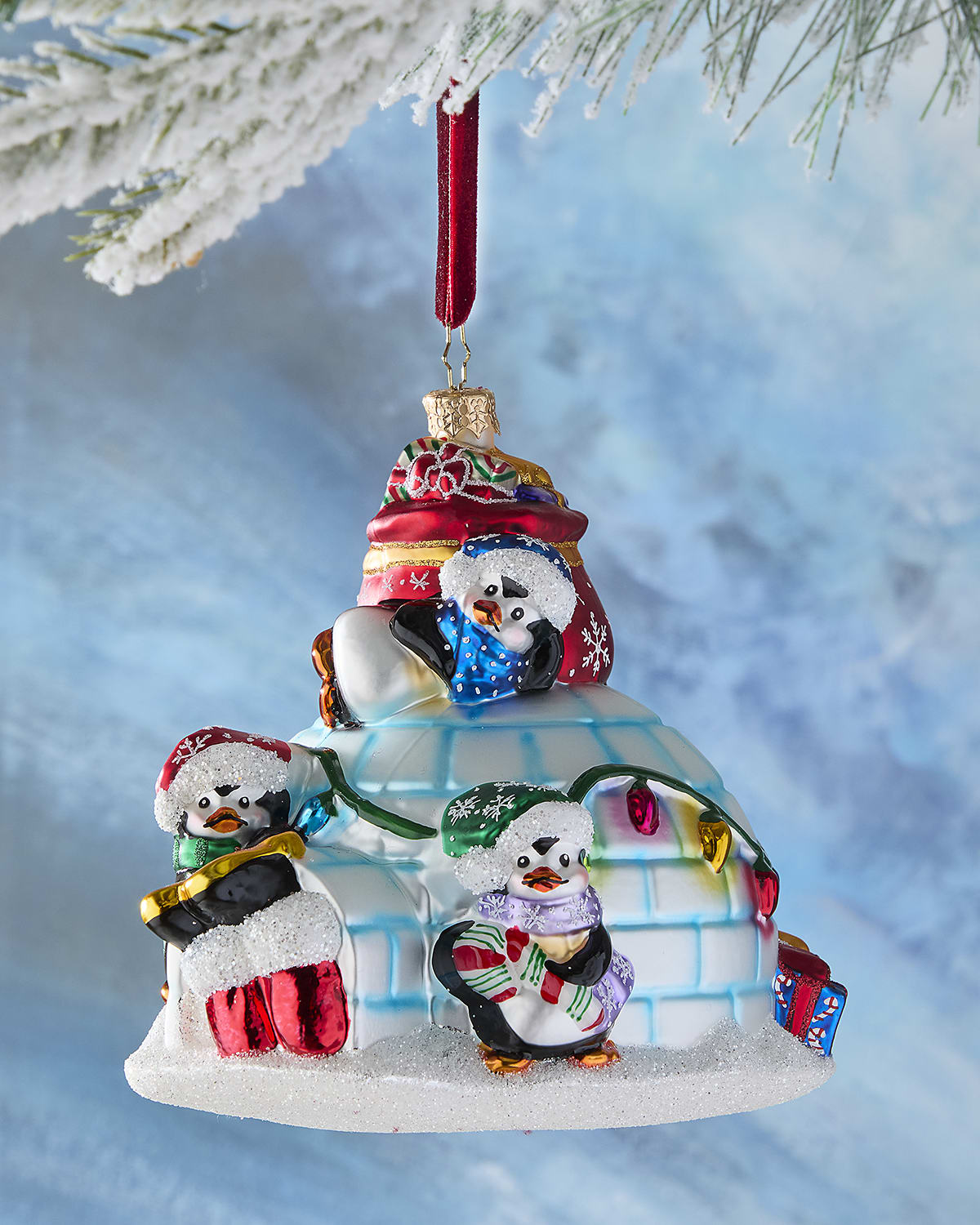 Christopher Radko 2024 Precious Penguin Christmas Ornament, Blue Horchow