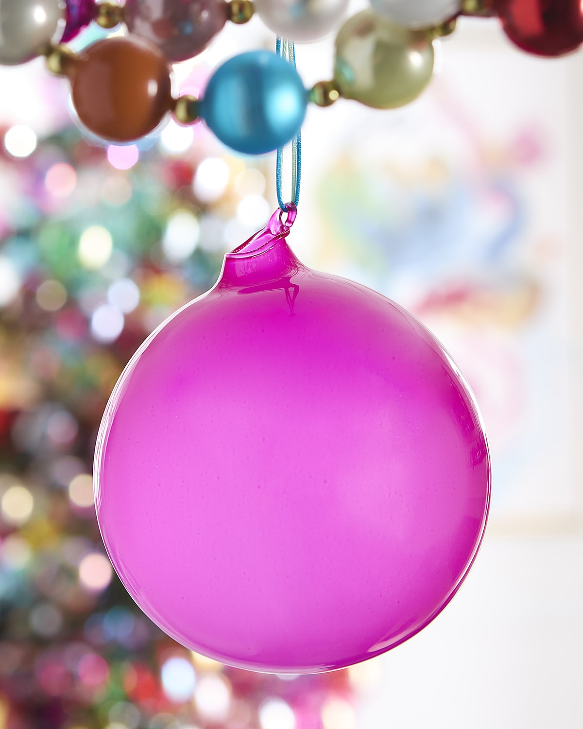 Jim Marvin Light Pink Pearl Glass Ball Ornament | Horchow