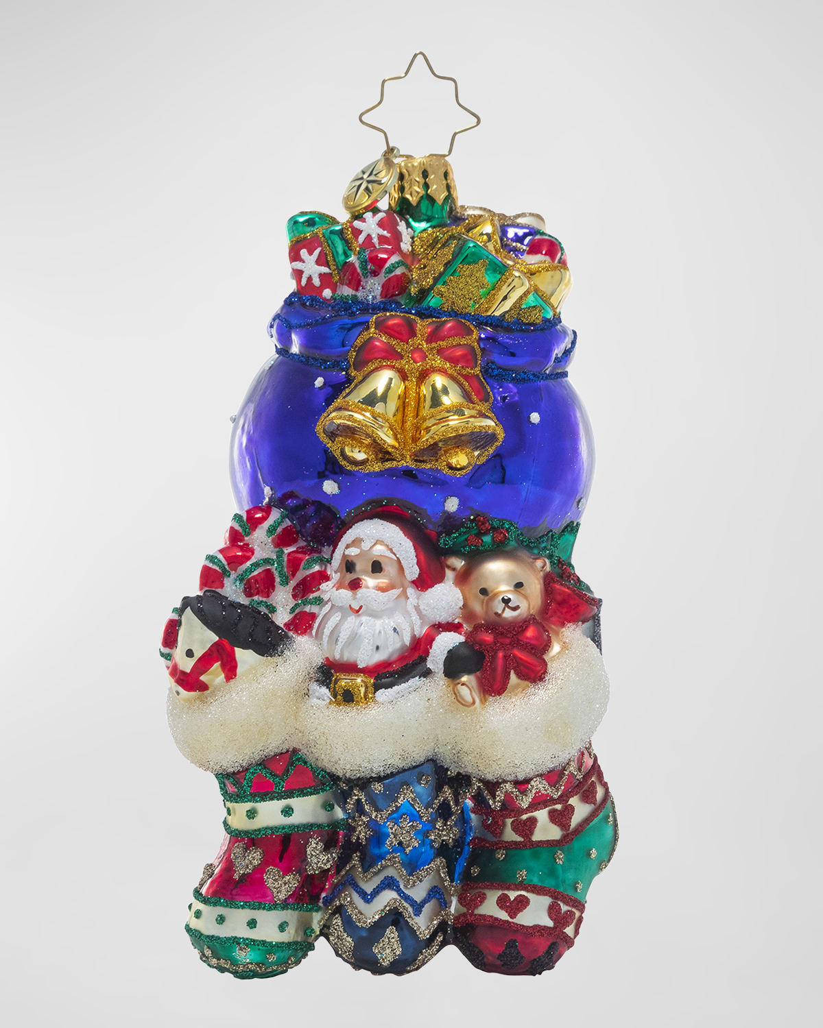 Christopher Radko Santa's Flurry Of Joy Christmas Ornament 