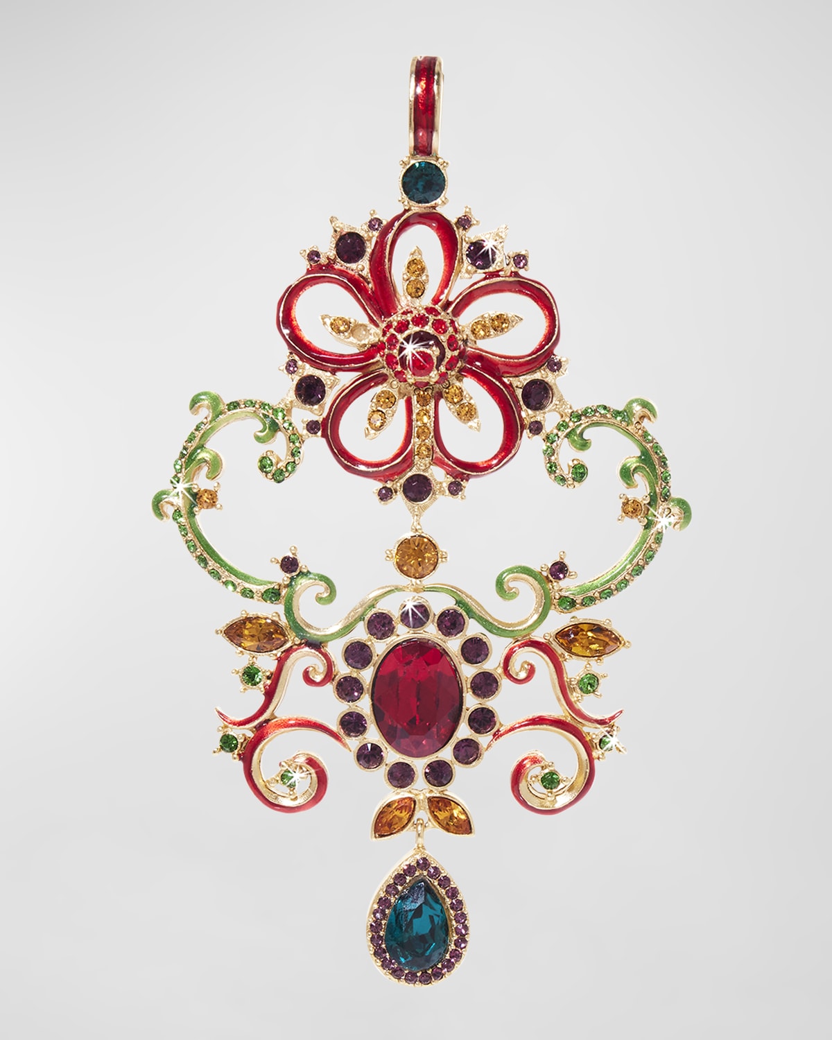 Jay Strongwater Camel and Pyramid Glass Ornament Horchow