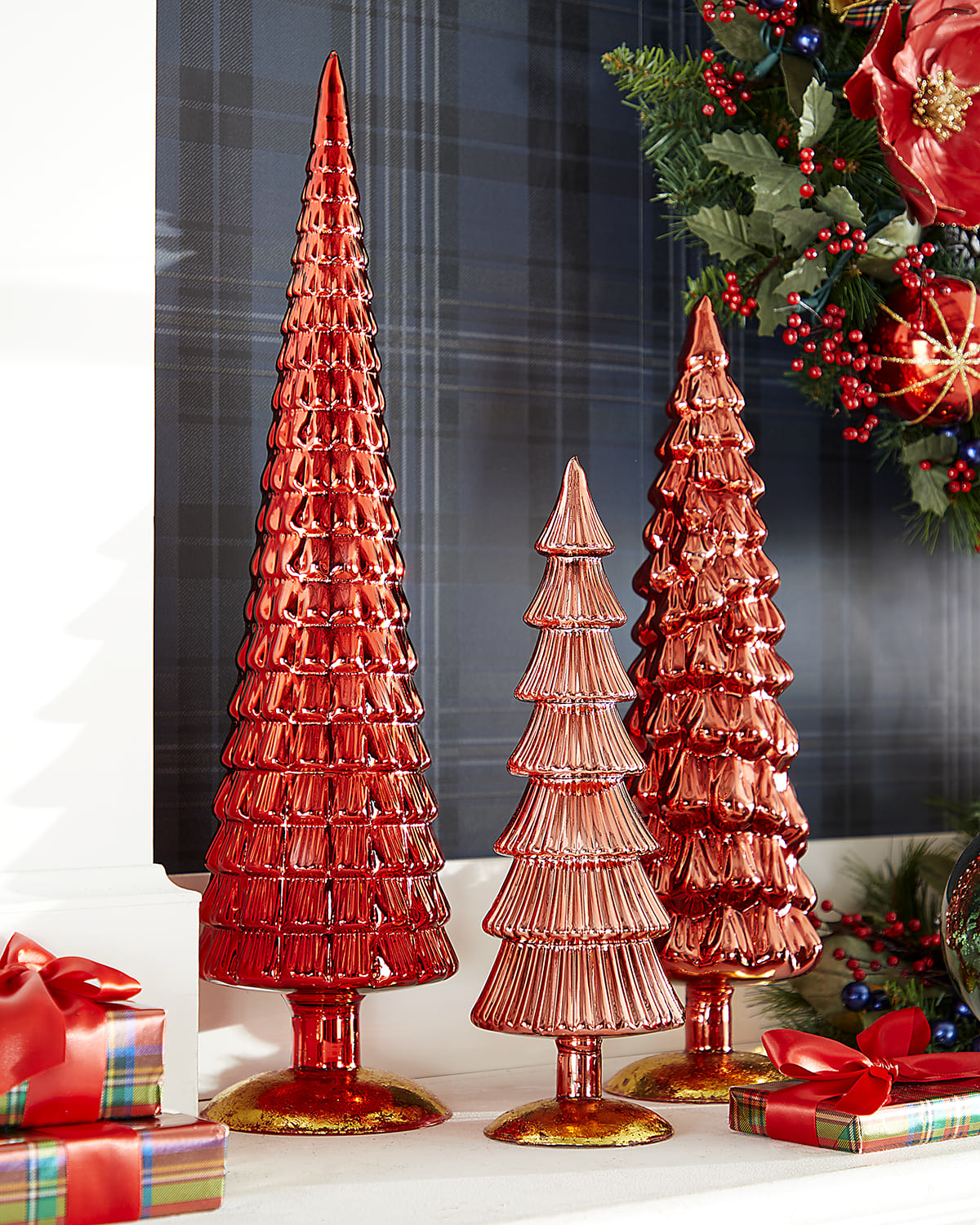 Cody Foster & Co Green Hue Christmas Trees, Set of 3 | Horchow