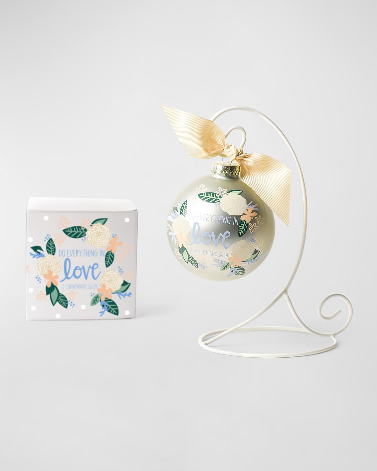 Coton Colors 2025 100mm Glass Ornament with Ornament Stand | Horchow