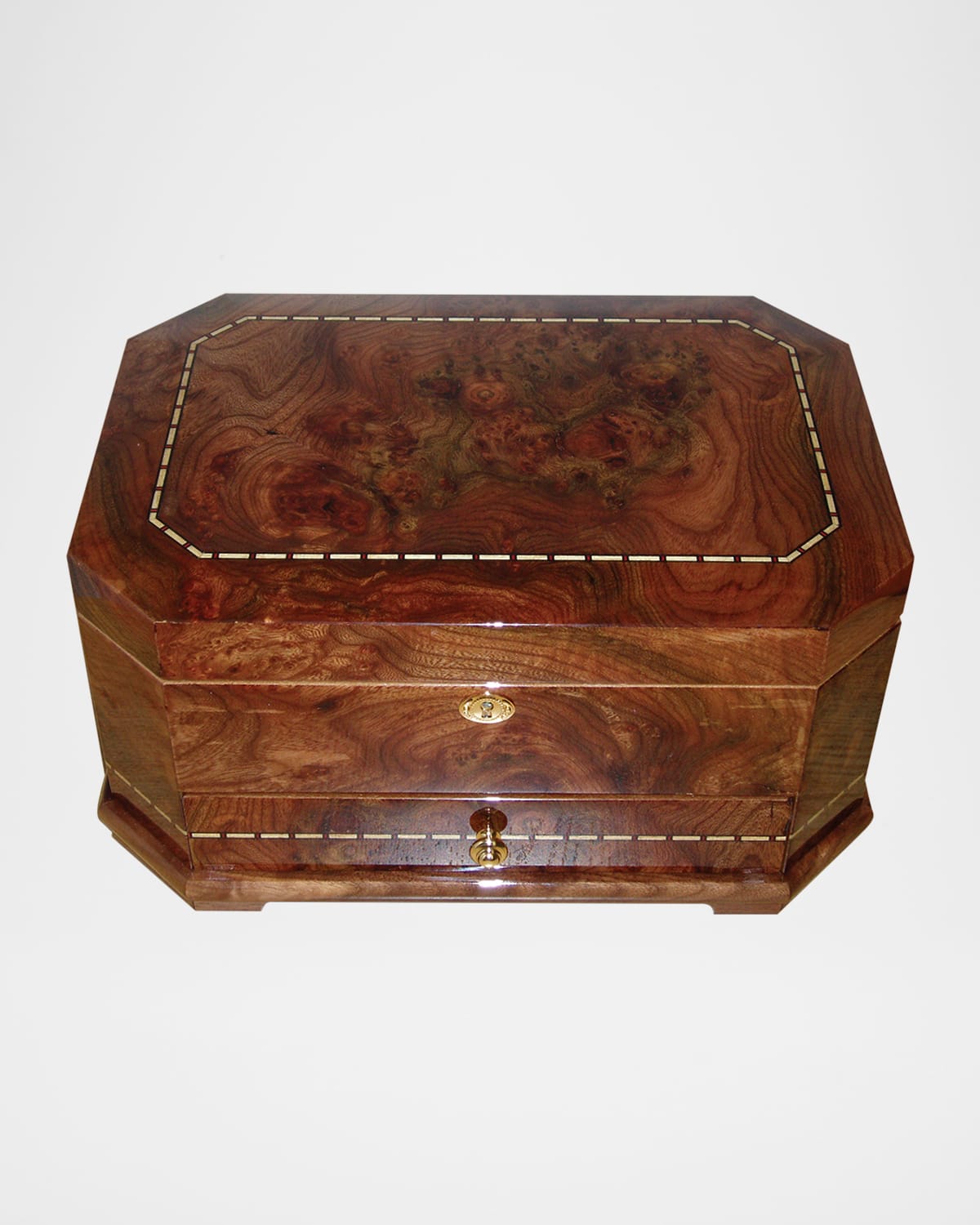 Tizo TwoTone Inlaid Wood Jewelry Chest Horchow