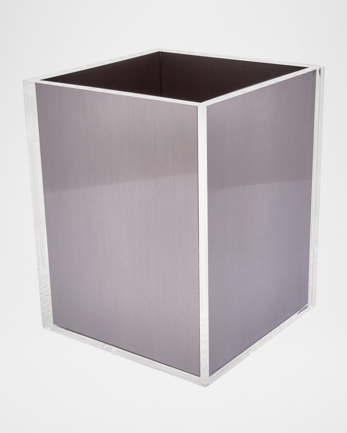 Clear Acrylic Square Trash Can - Modern Minimalist Style, No BPA