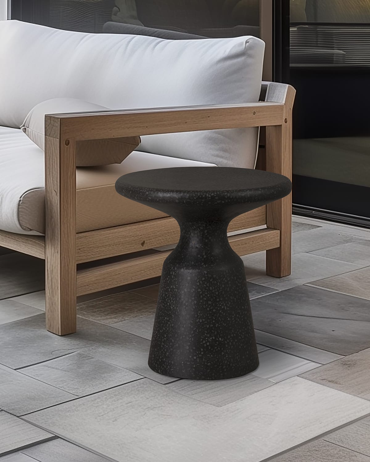 Emissary Trading Marbleized Terrazzo Side Table Horchow