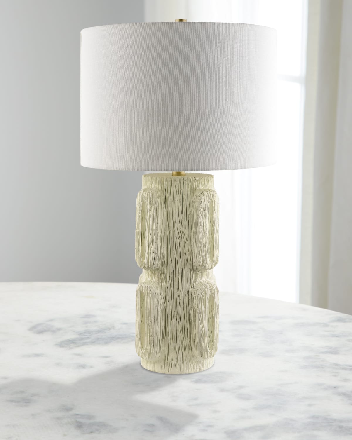 Surya Domea 20" HandPainted Table Lamp with Metal Shade Horchow