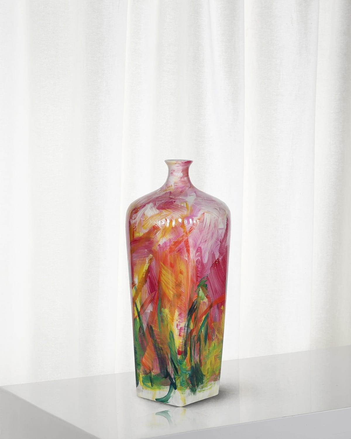 Winward Home Hand-Painted Vase, 16" | Horchow