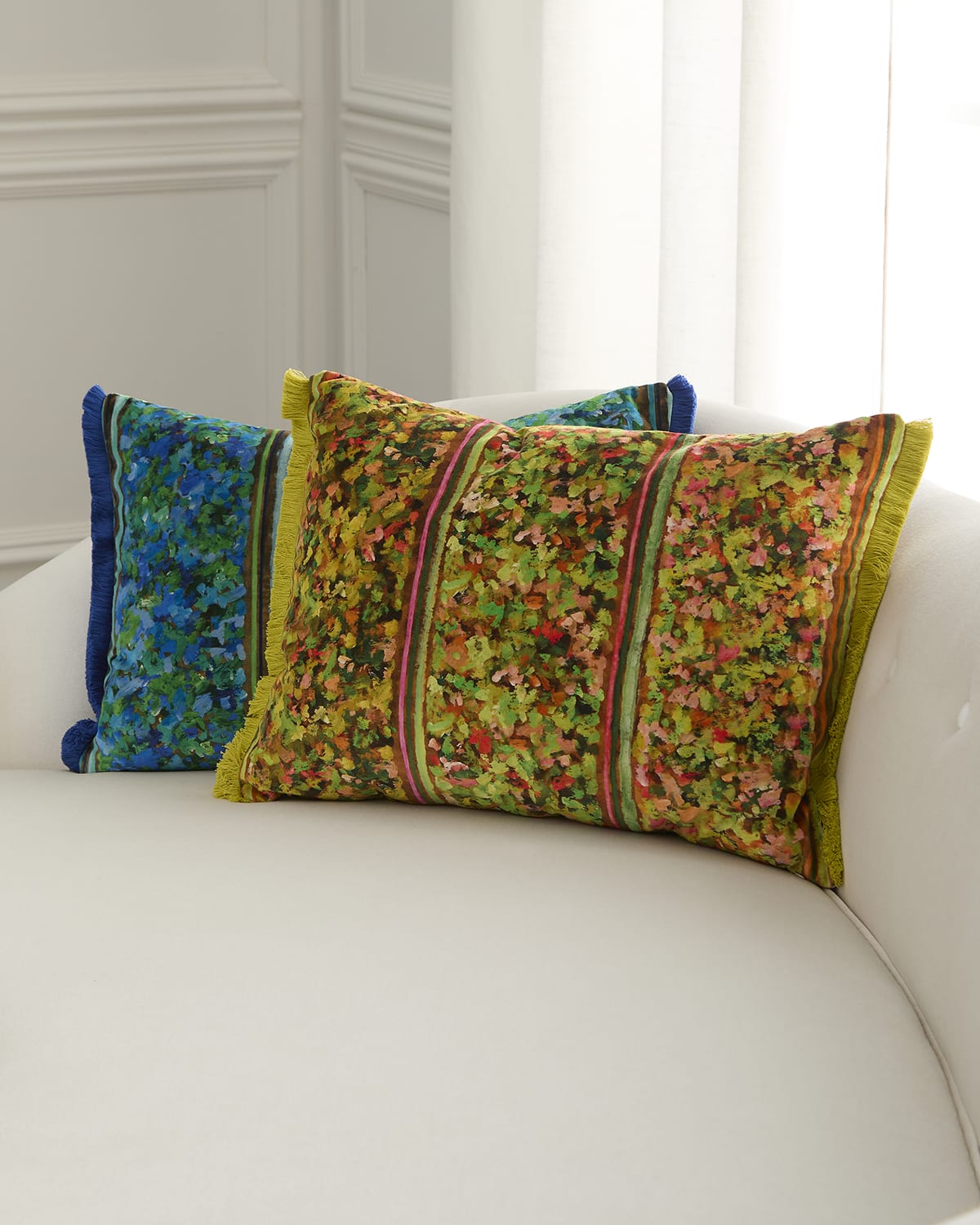 Designers Guild Foglia Embroidered Decorative Pillow 18 X 24 Horchow Nm 4944247 100075 M