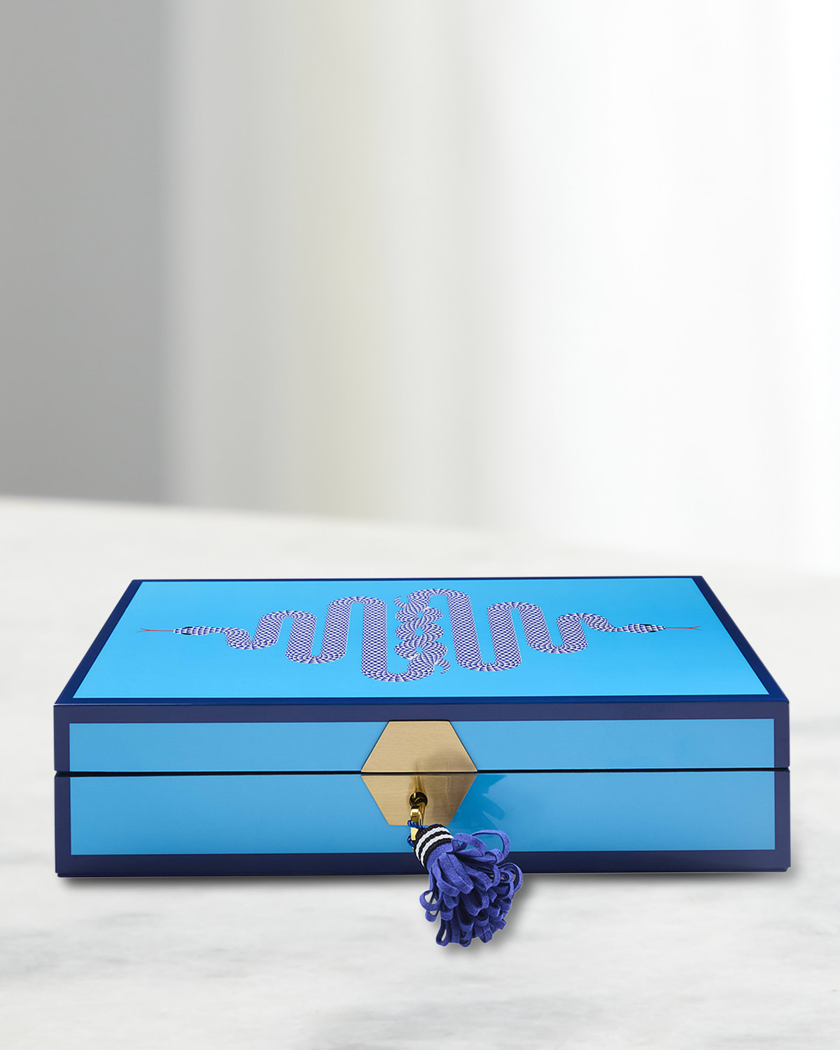 【Jonathan Adler】Small Basketweave Lacquer Box Jonathan Adler Basketweave Lacquer Jewelry Box | Horchow