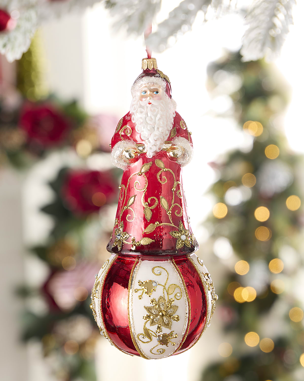 Neiman Marcus Opal Ball Christmas Ornament with Pearls | Horchow