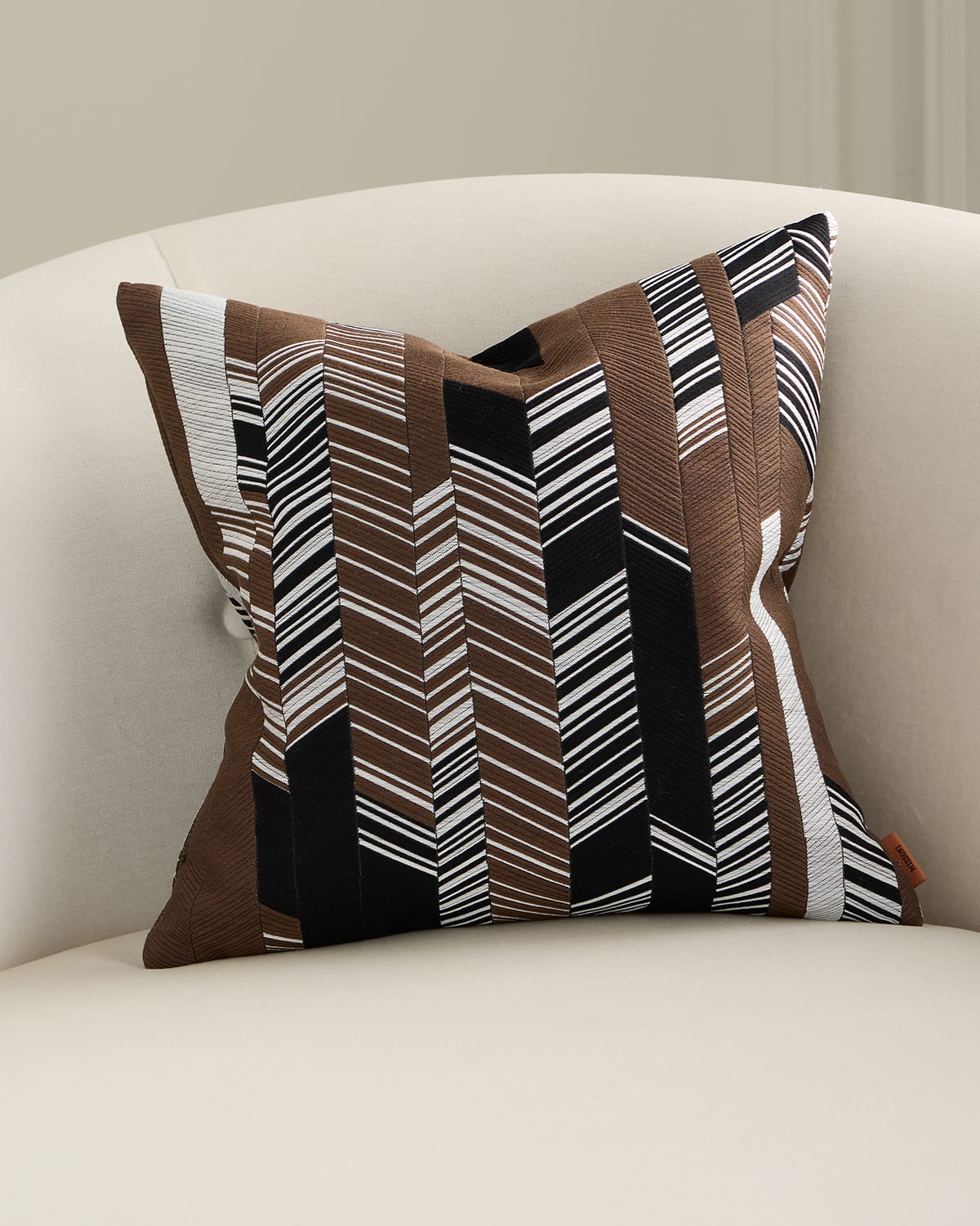 Missoni Home Fossile Embossed Chevron Cushion, 12