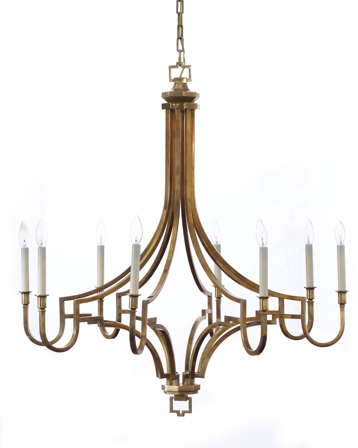 E.F. Chapman Crystal, Chandelier, Visual Comfort Lighting, Brass