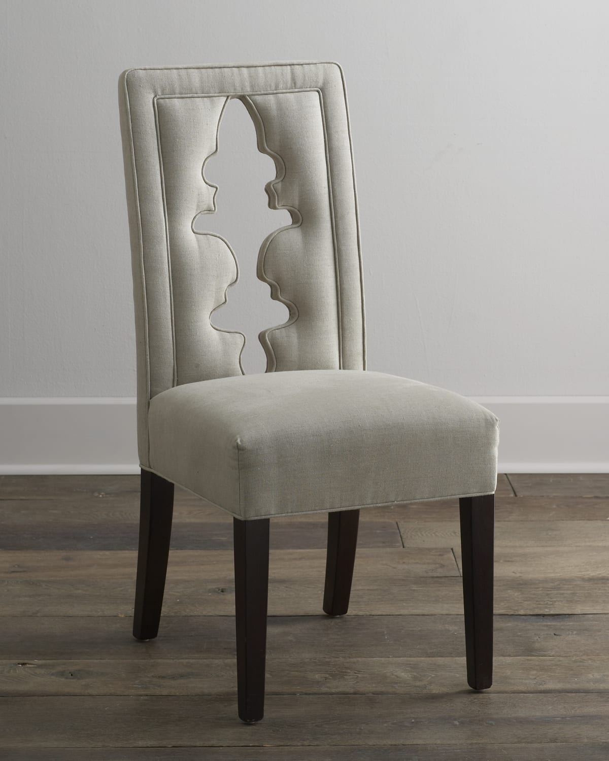 Giselle grey upholstered online dining chair