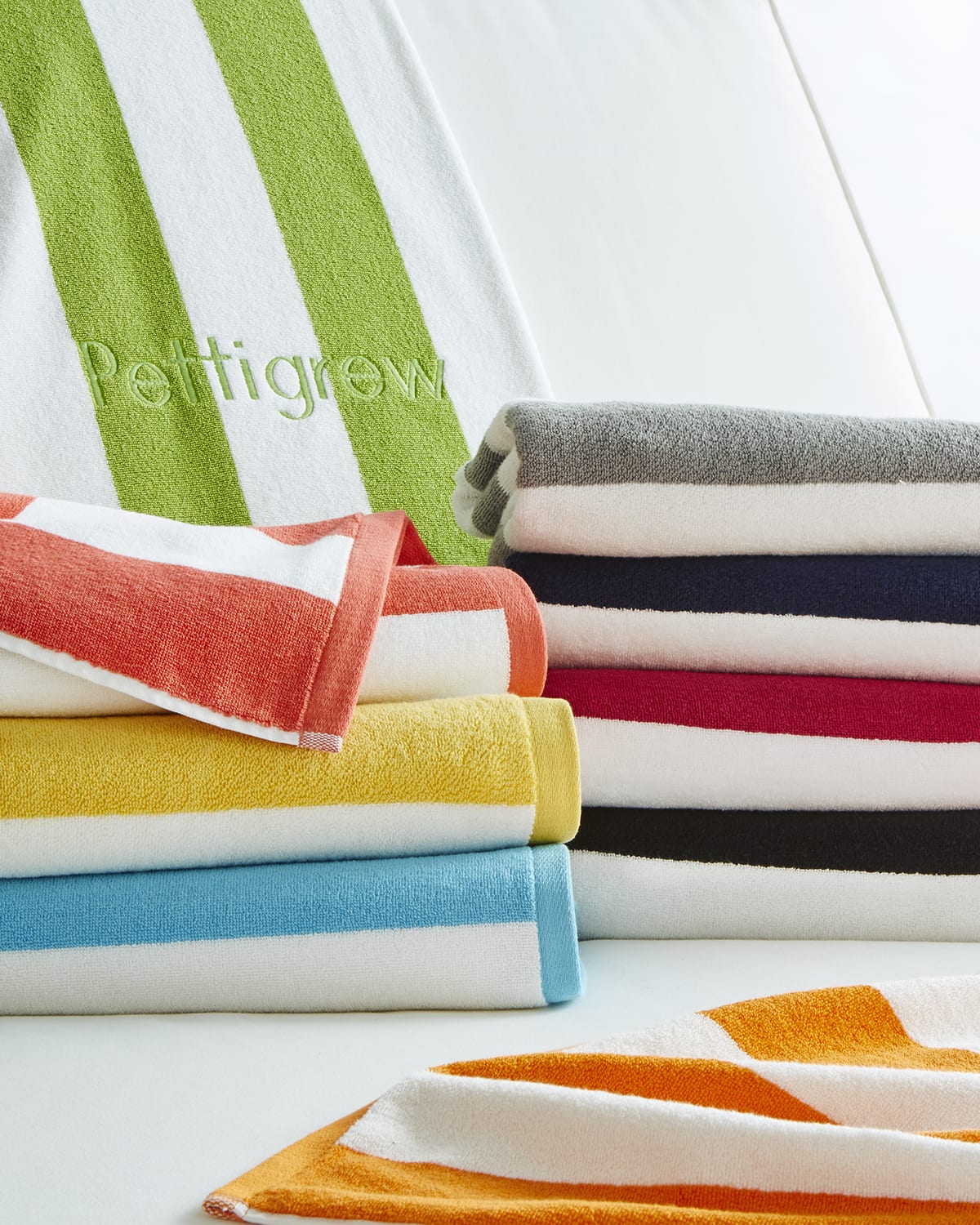 Kassatex Faro Organic Cotton Bath Towels, Washcloth, Rossa