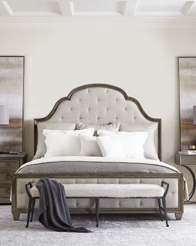 King Bed Bedroom Furniture Horchow Com, Fabric Headboard King Bedroom Set