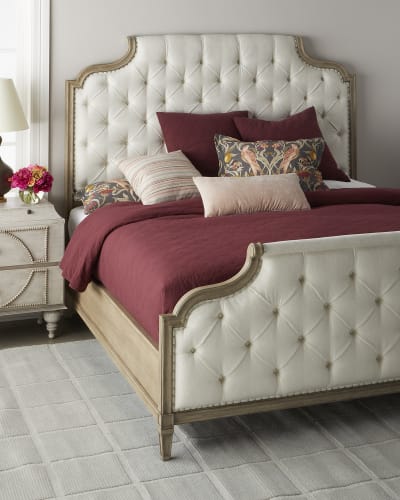 King Bed Bedroom Furniture Horchow Com, Upholstered Headboard King Bedroom Set Uk