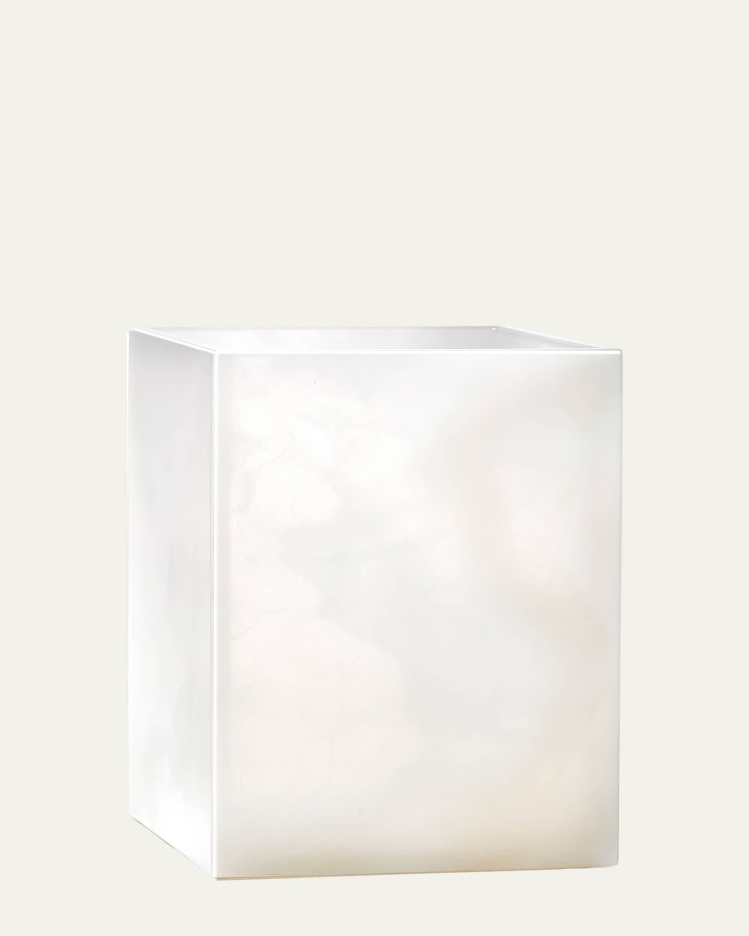 Labrazel Hielo White Onyx Wastebasket