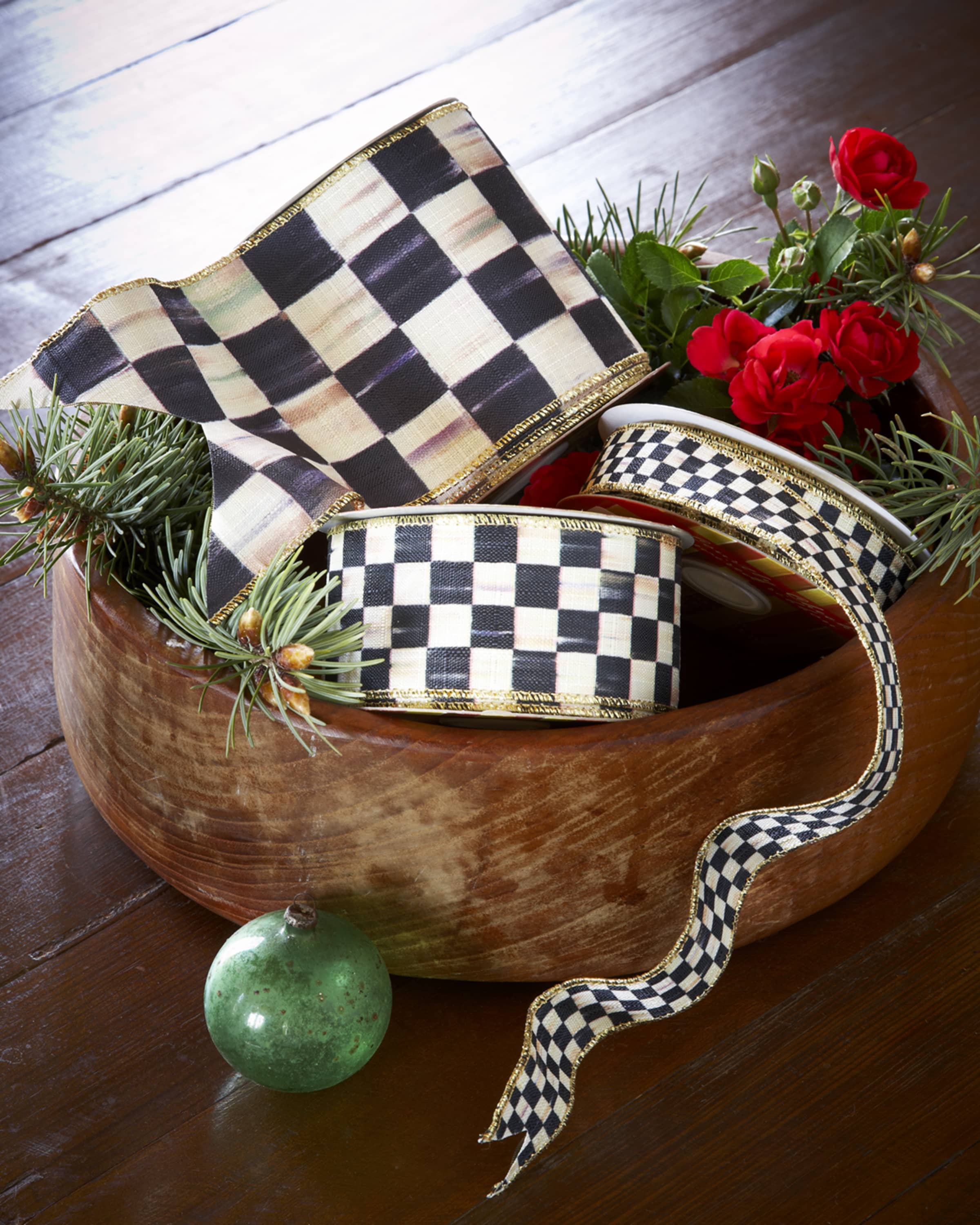 MacKenzie Childs Courtly Check Ribbon Matching Items Horchow