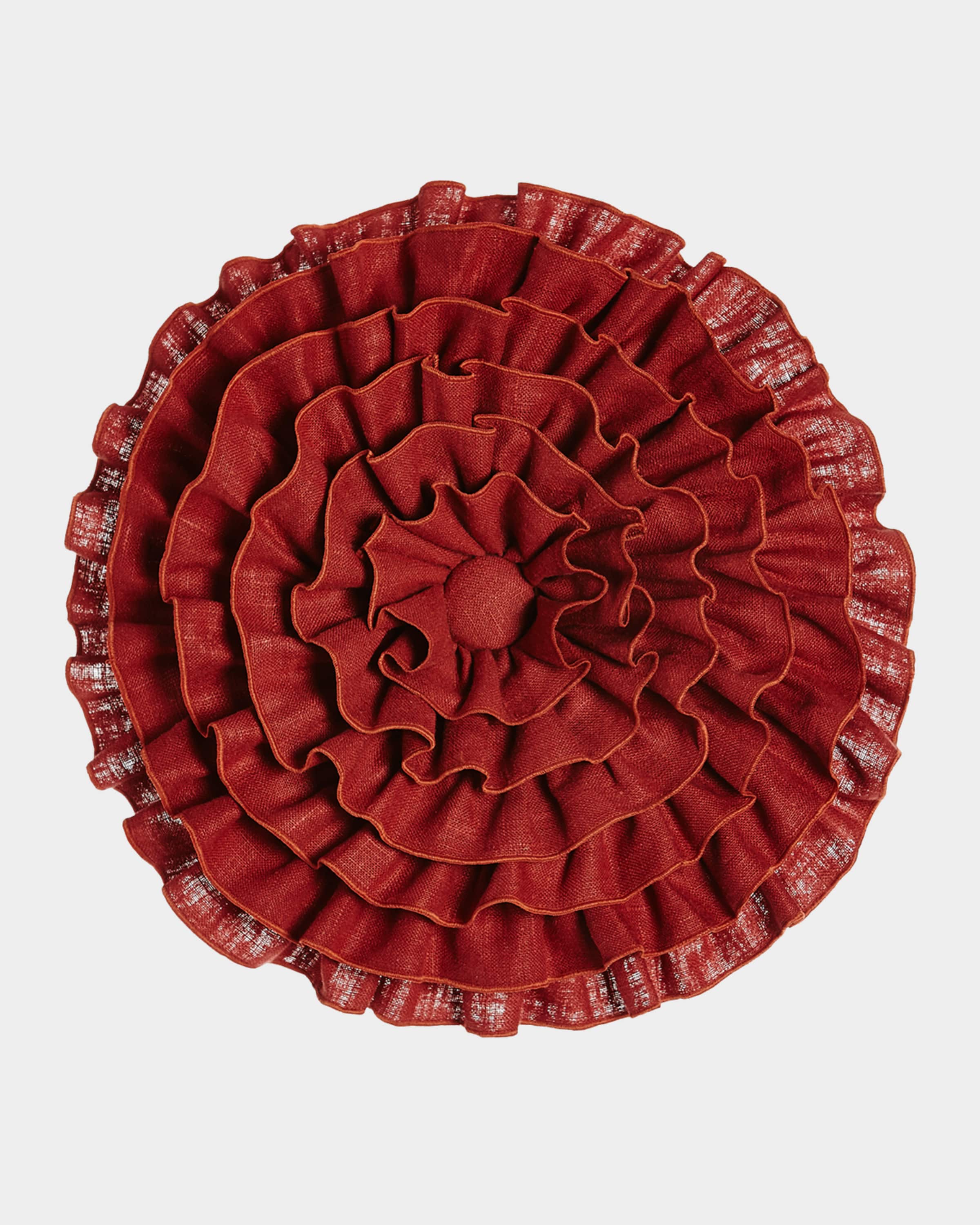 Sherry Kline Home Fresco Round Ruffle Pillow