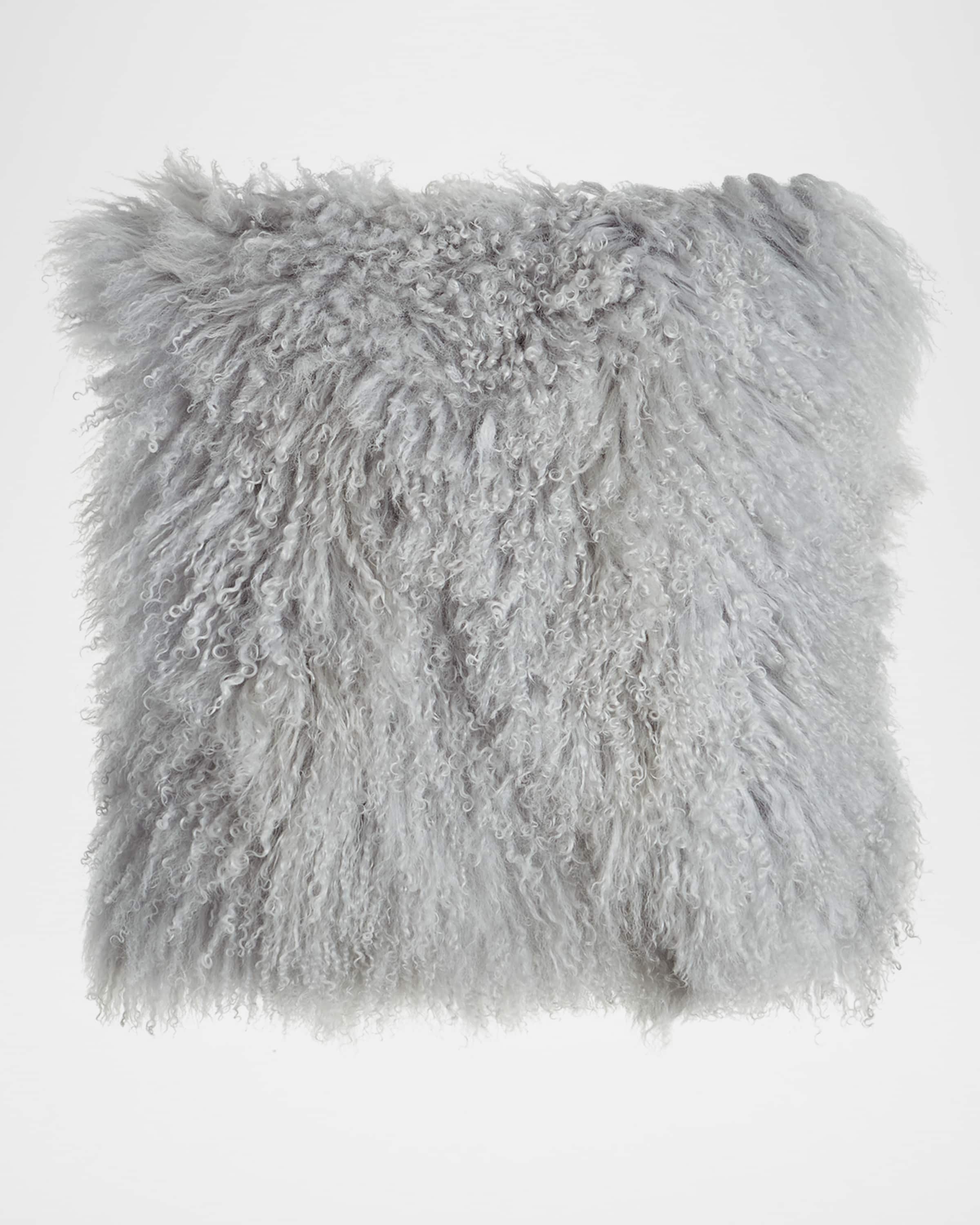 Massoud Fog Gray Tibetan Lamb Pillow