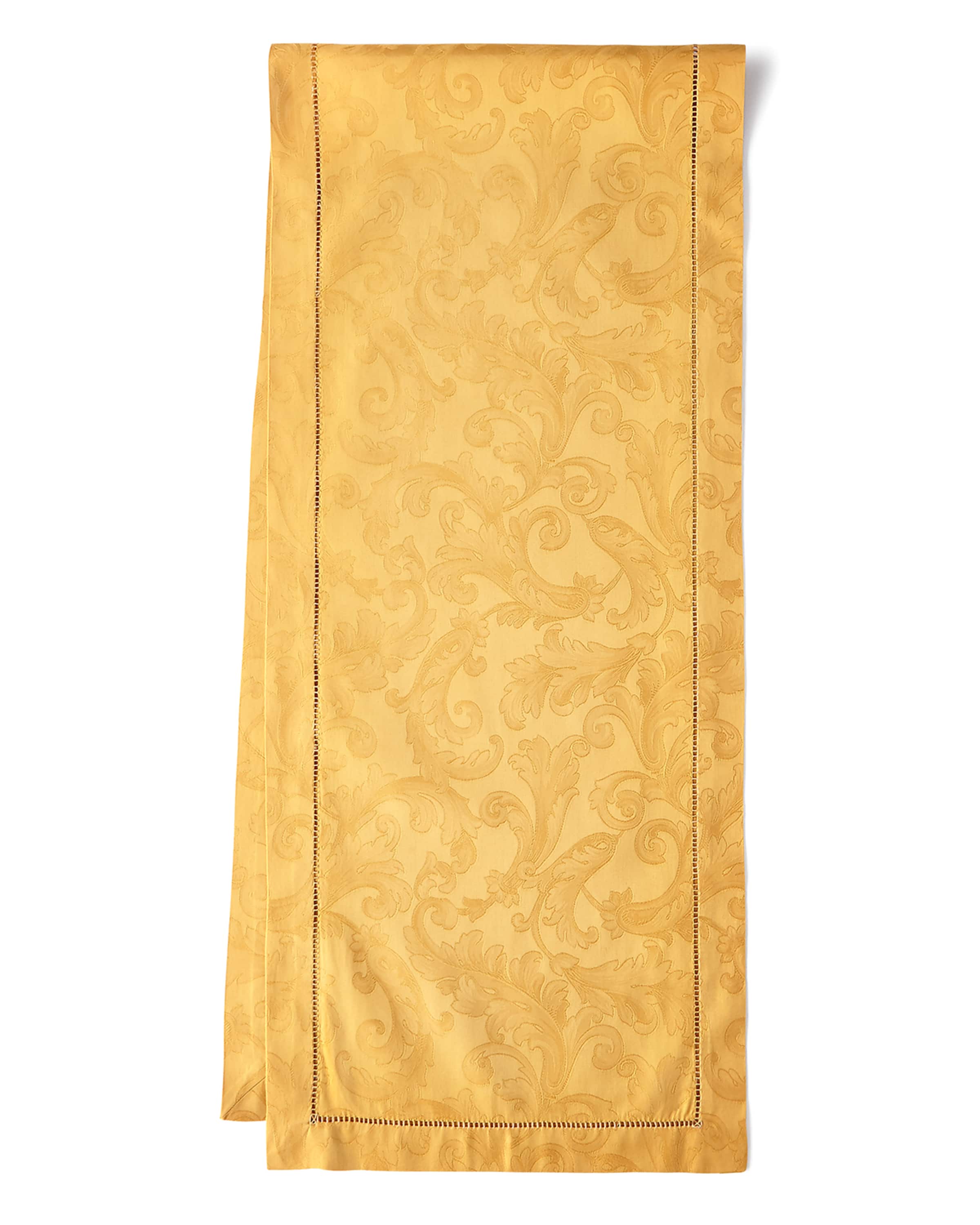 Sferra Acanthus Jacquard Table Runner, 15" x 108"