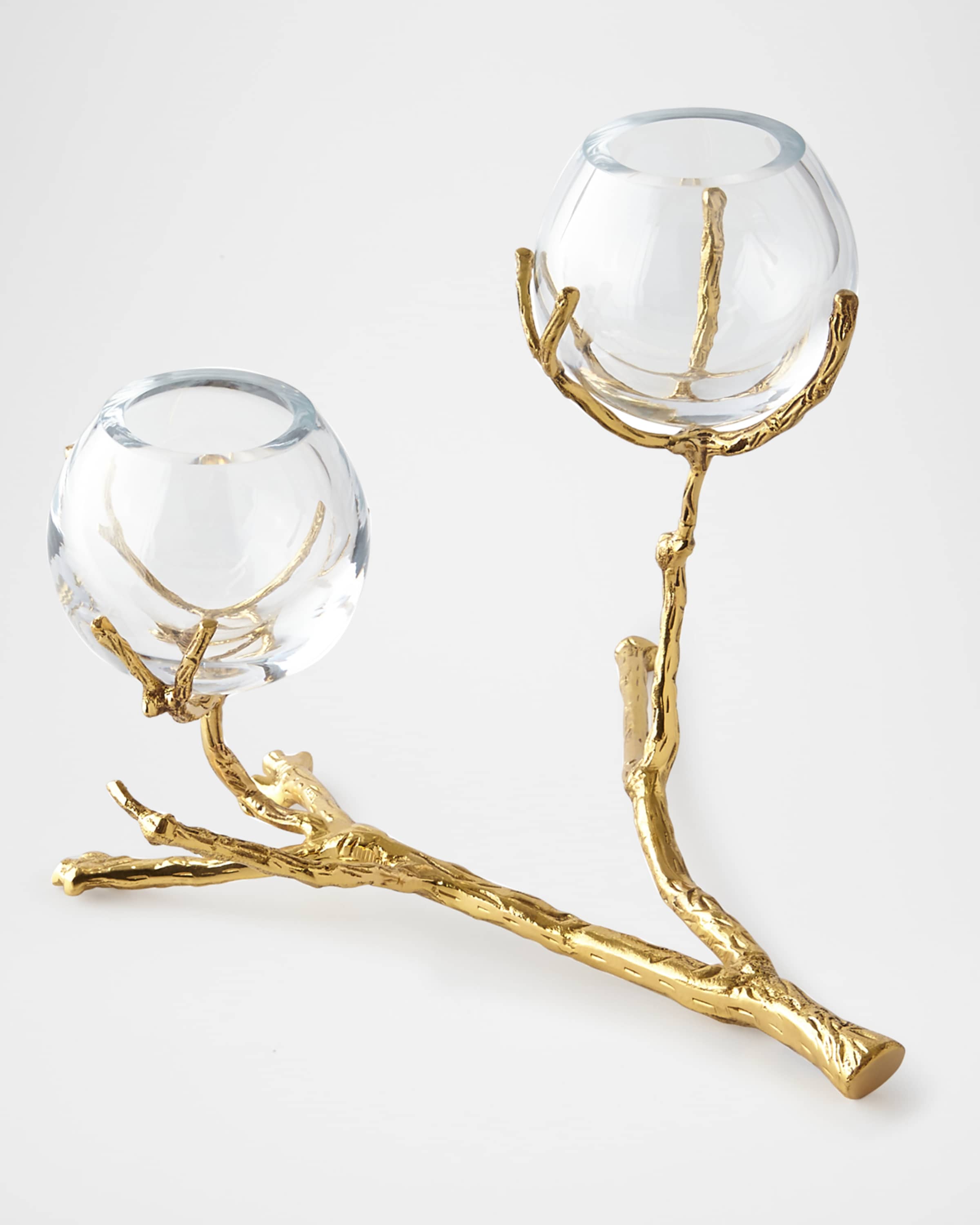 Global Views Twig Brass ThreeVase Holder and Matching Items & Matching