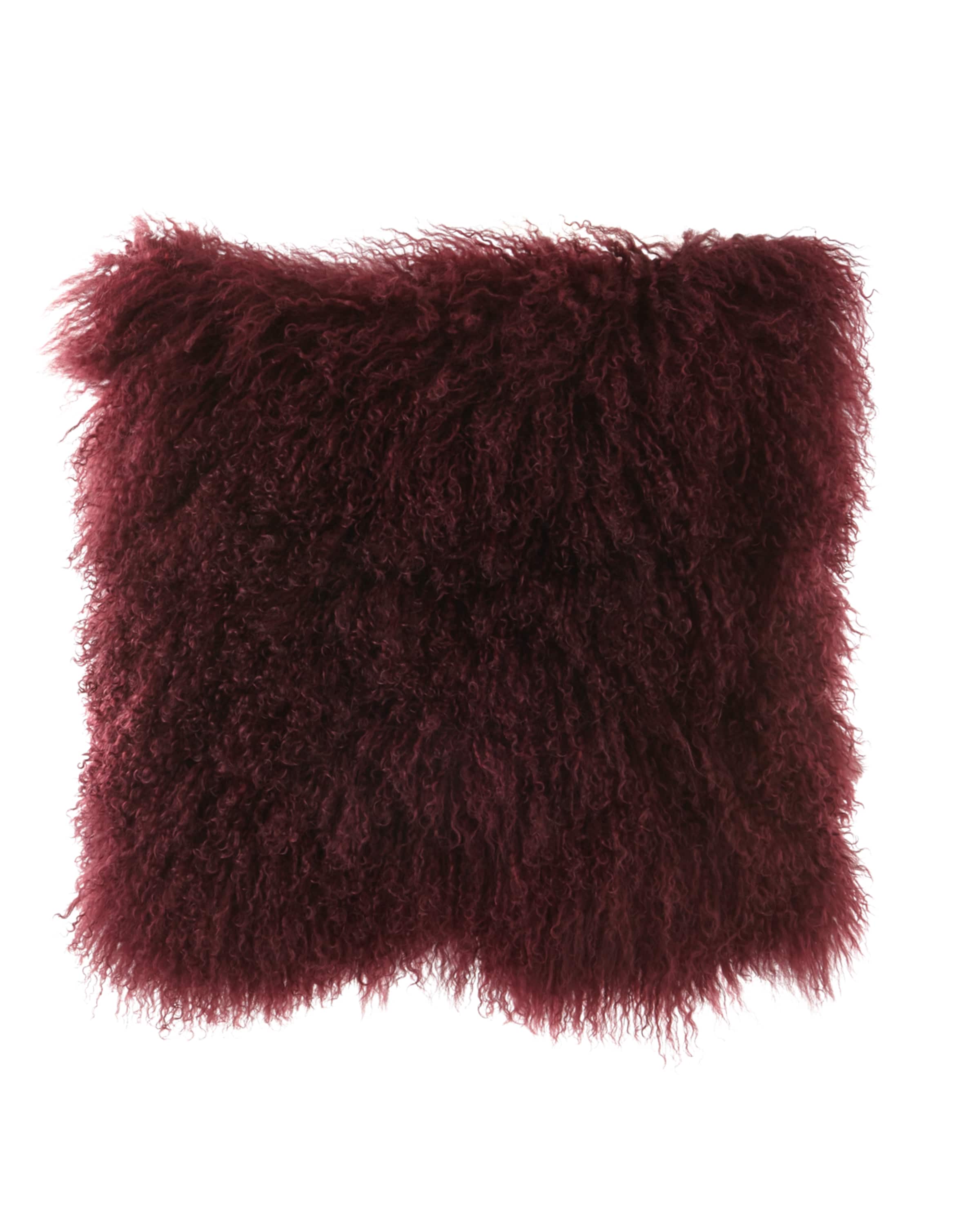 Massoud Tibetan Lamb Pillow, Cabernet
