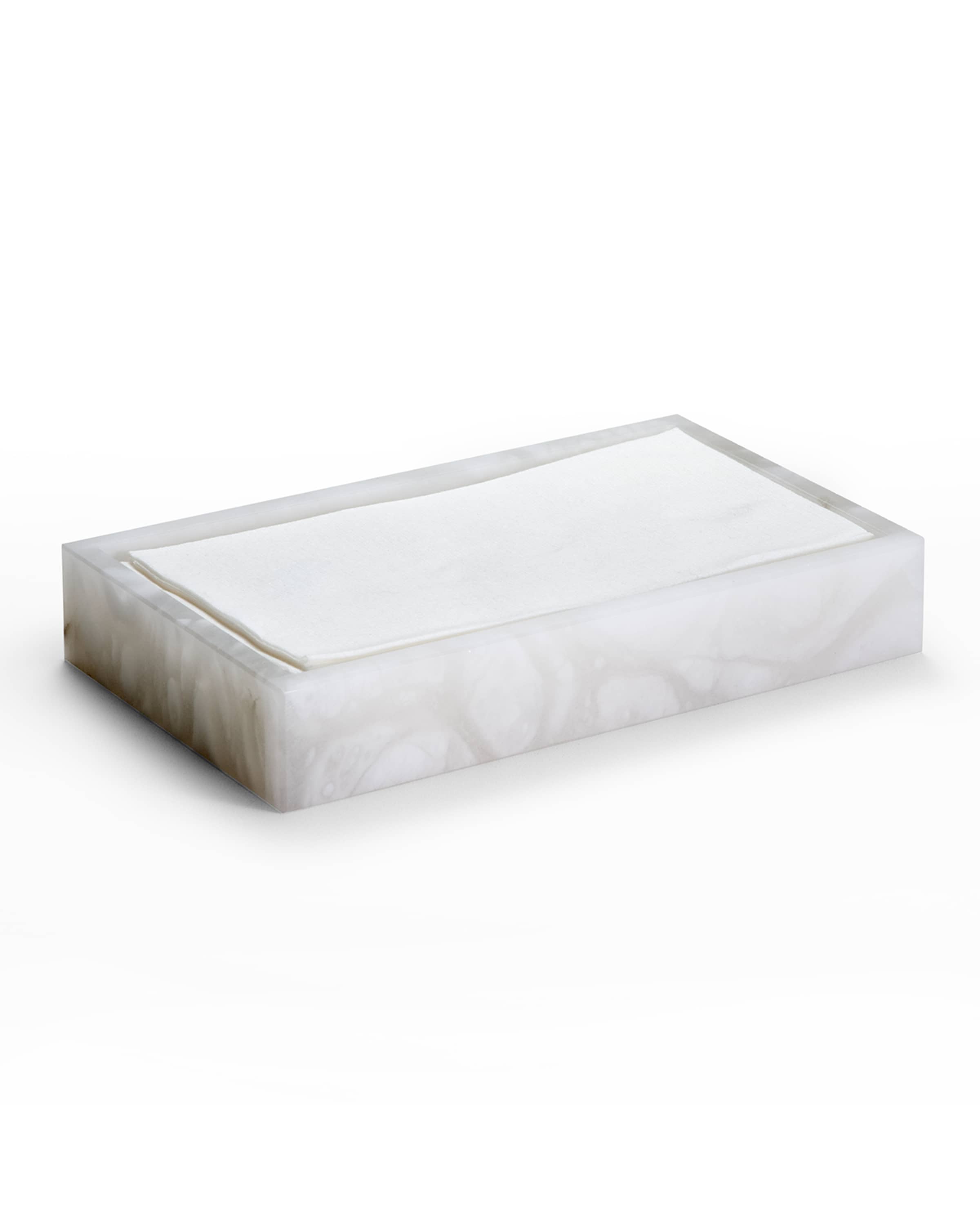 Labrazel Alisa Alabaster Towel Tray, White
