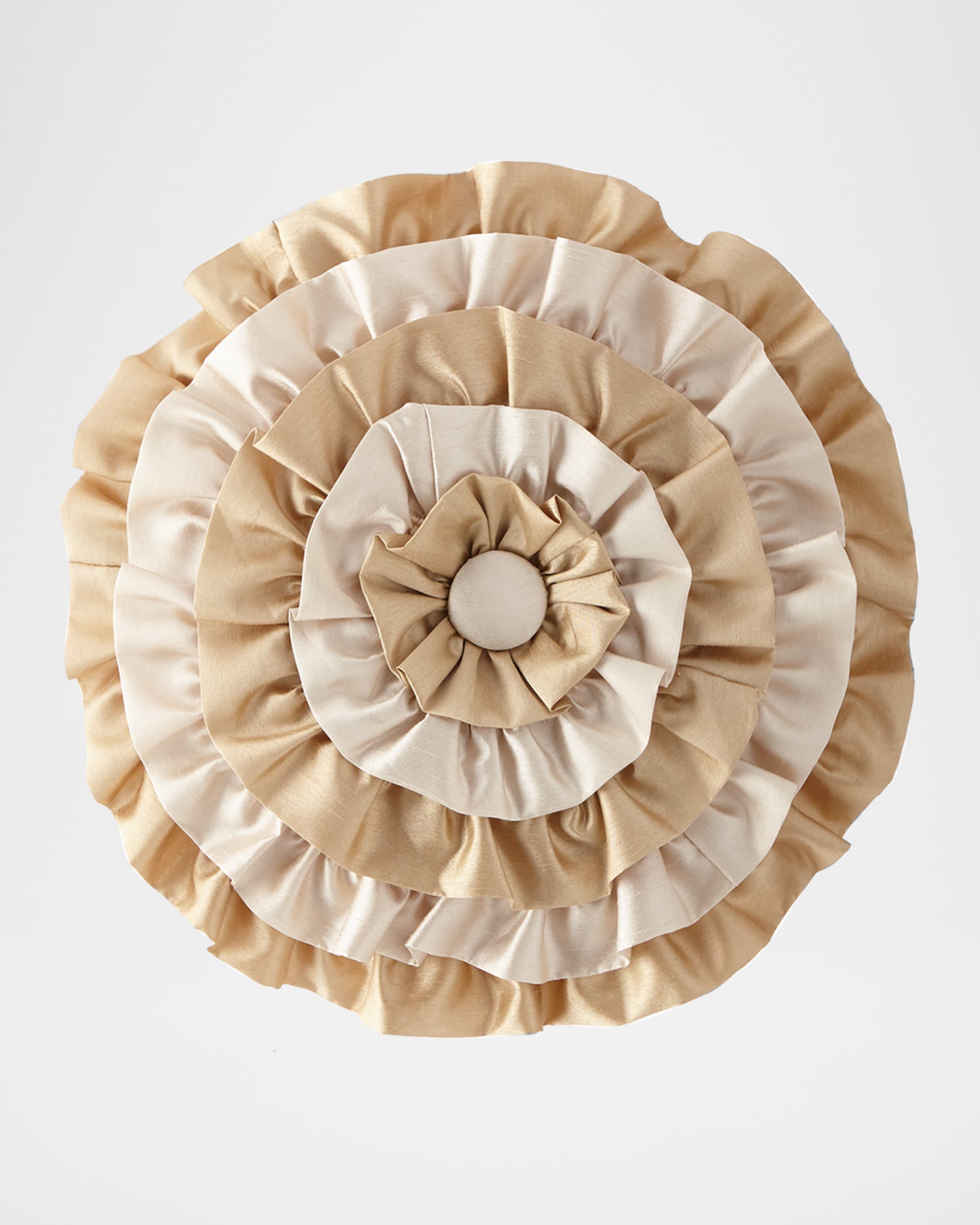 Austin Horn Collection Valencia Ruffled Round Pillow