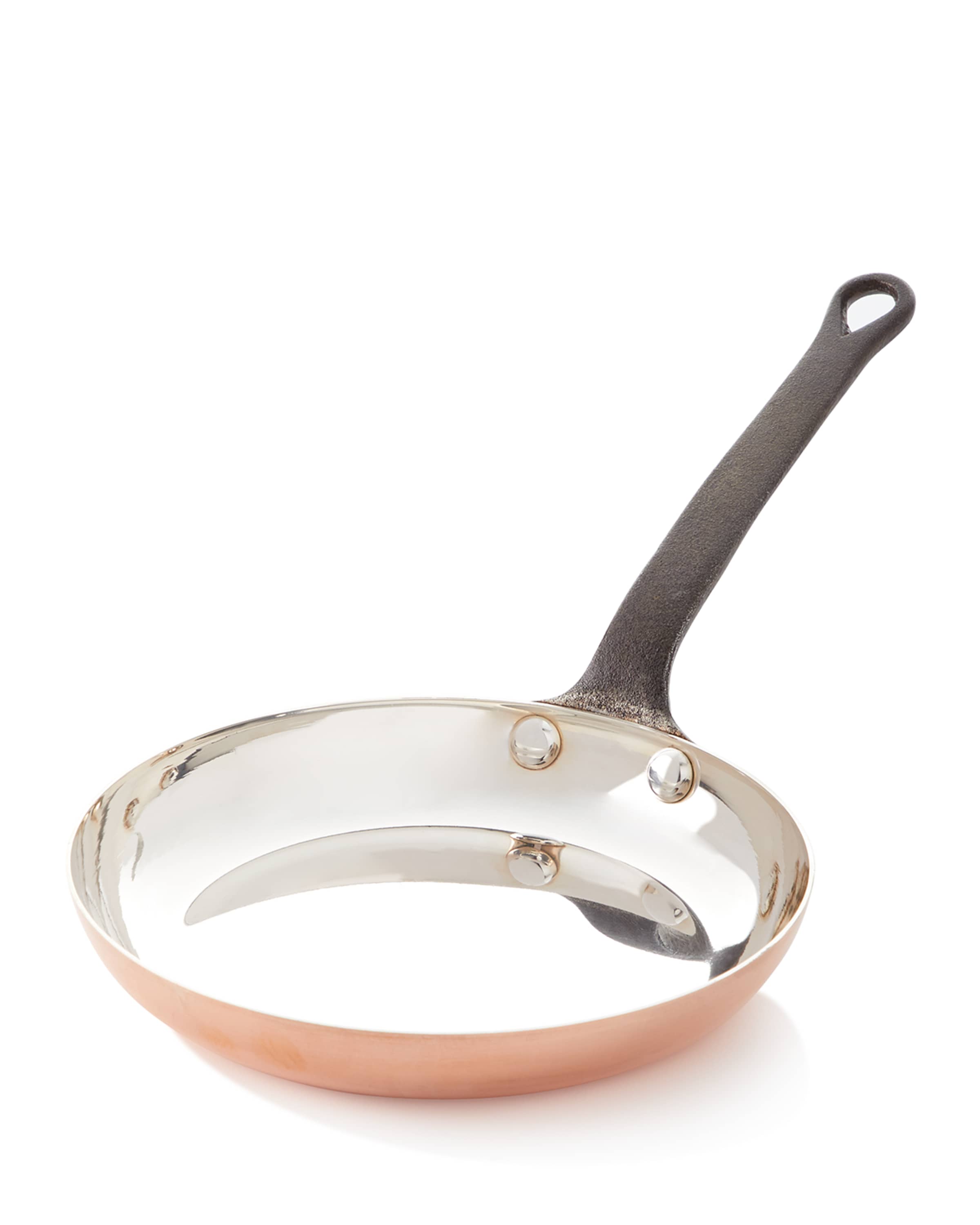 Duparquet Copper Cookware Solid Copper Fry Pan with Silver Lining
