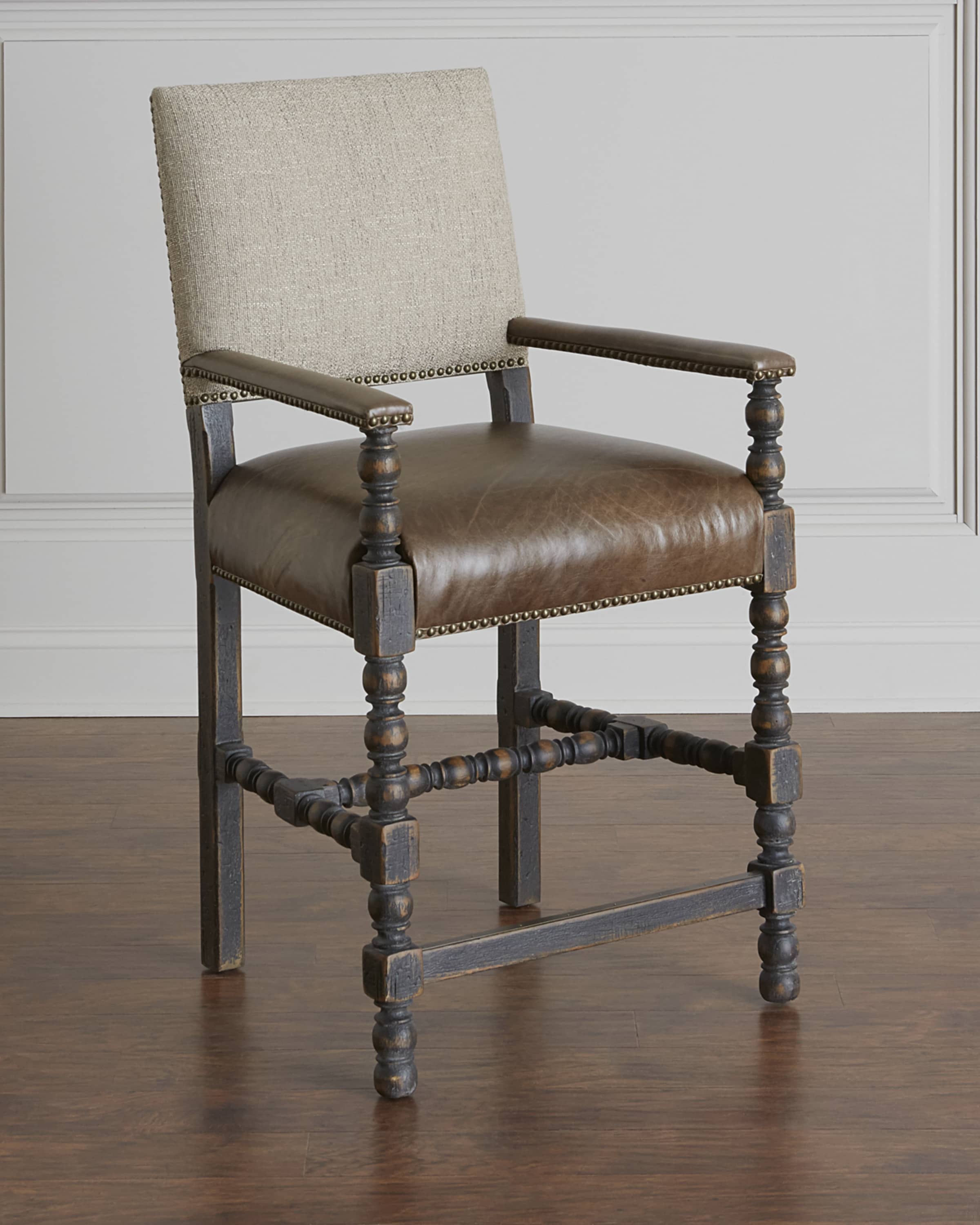 Hooker Furniture Casella Leather Counter Stool