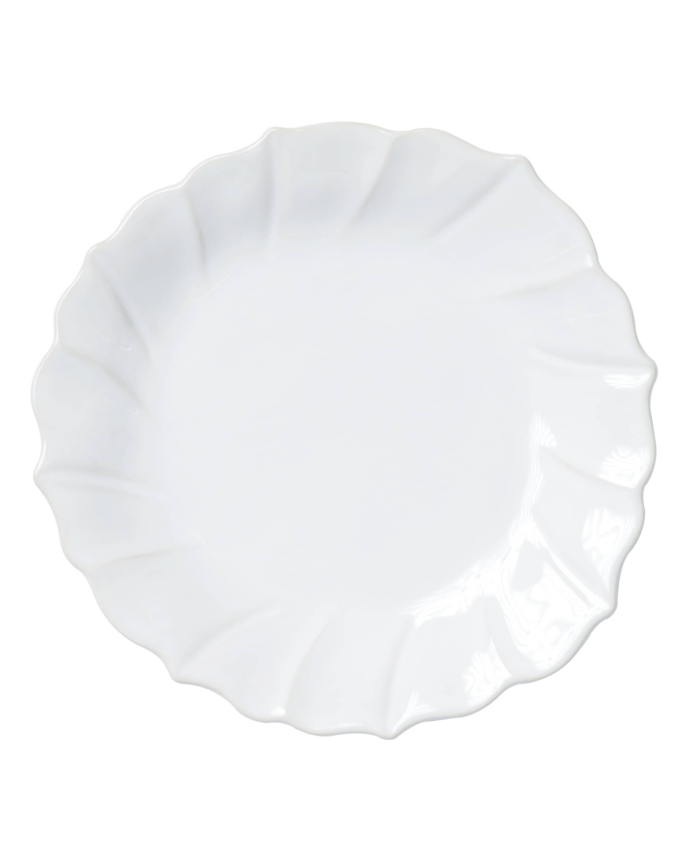 Vietri Incanto Stone Ruffle Salad Plate, White