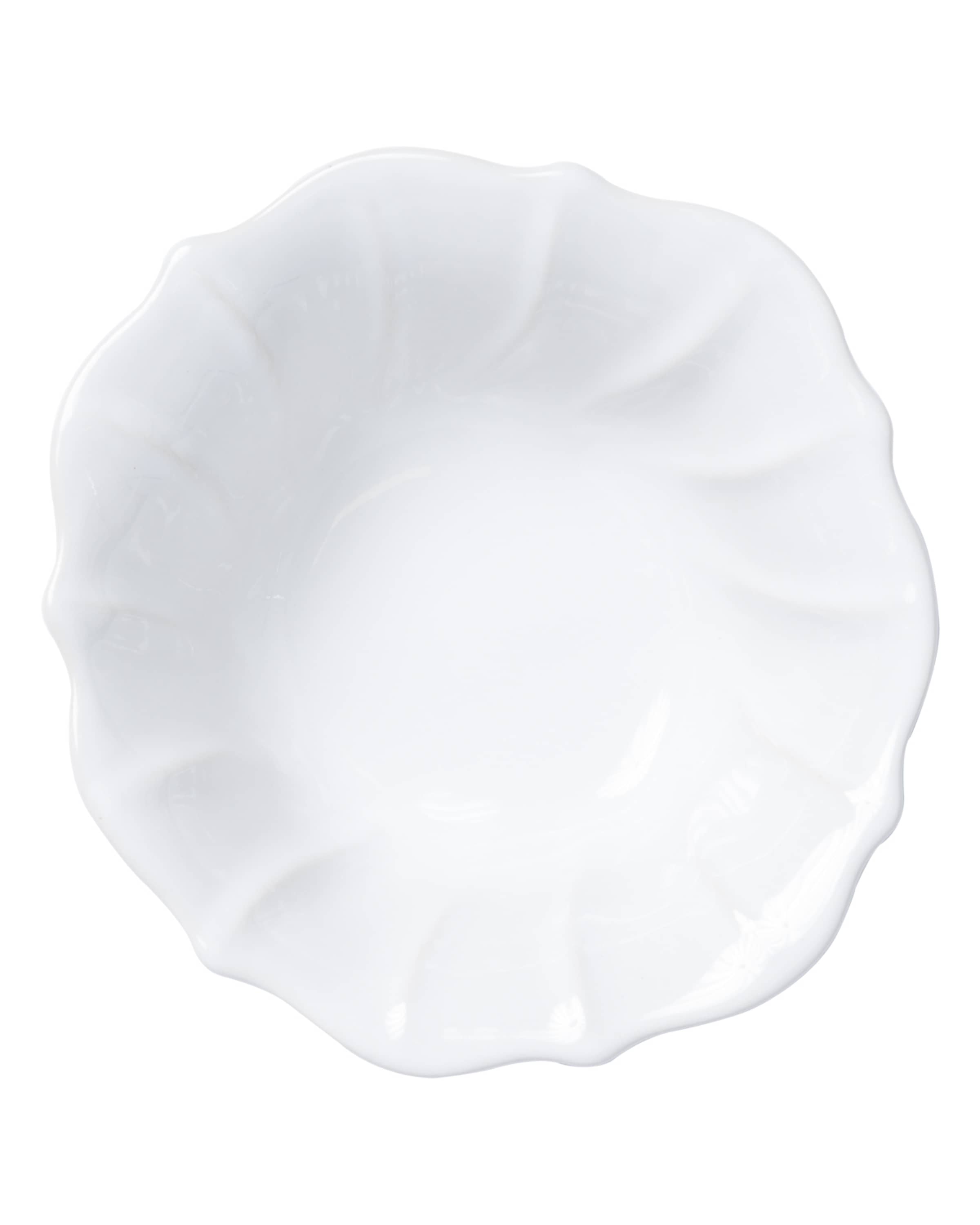 Vietri Incanto Stone Ruffle Cereal Bowl, White
