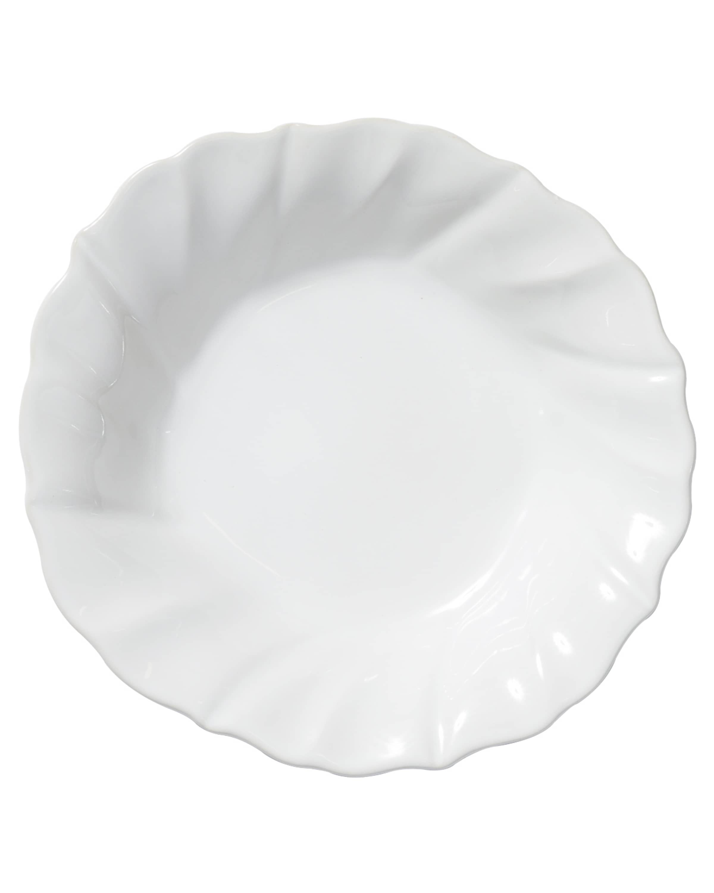 Vietri Incanto Stone Ruffle Pasta Bowl, White