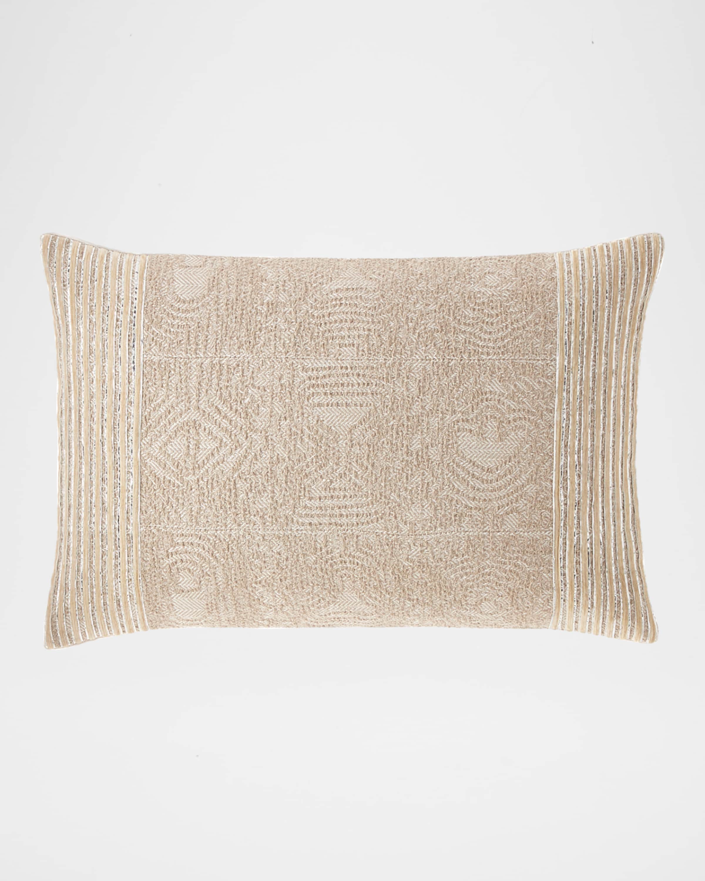 Callisto Home Natural Brocade Decorative Pillow