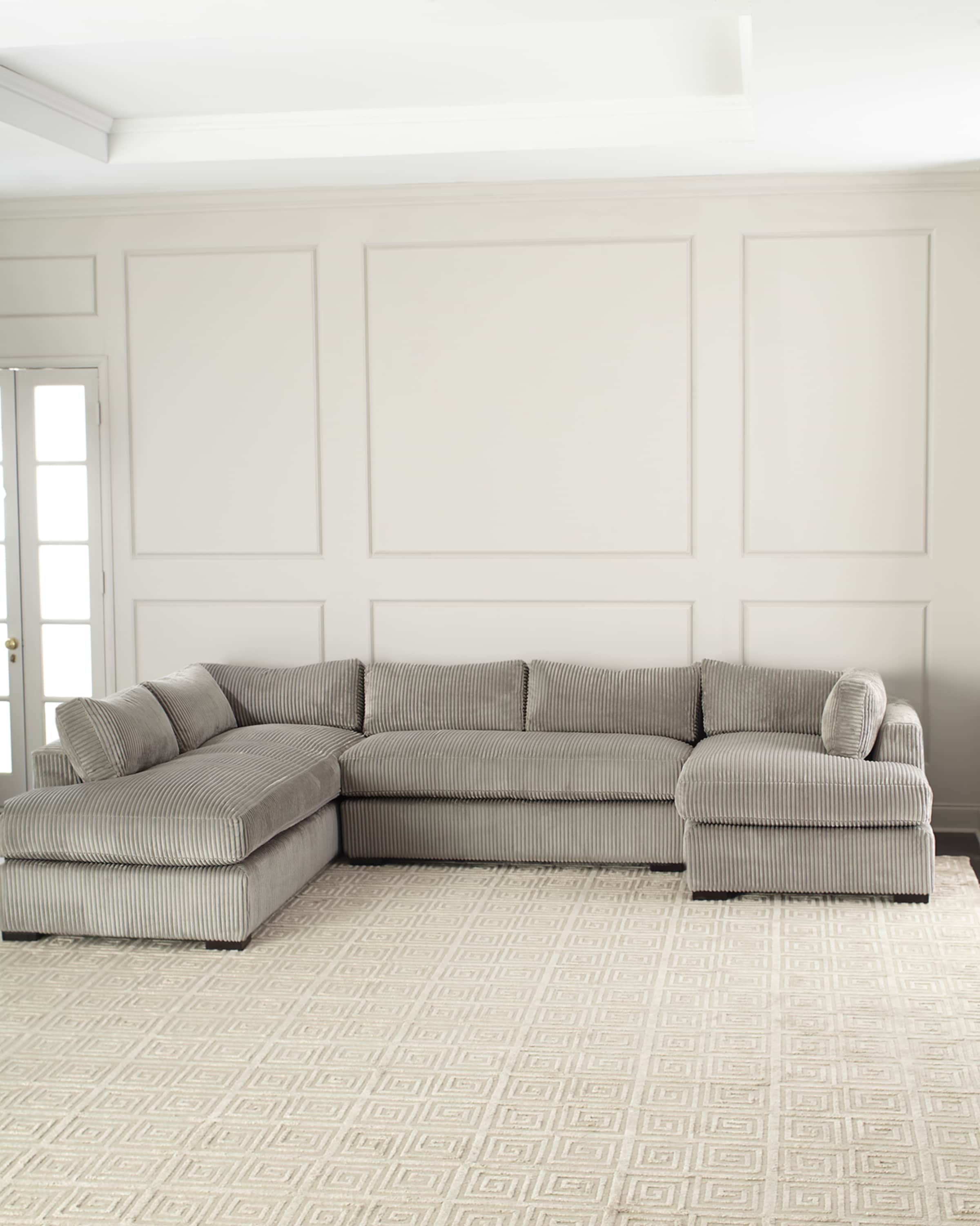 Old Hickory Tannery Mitchell Upholstered Sectional Sofa Left