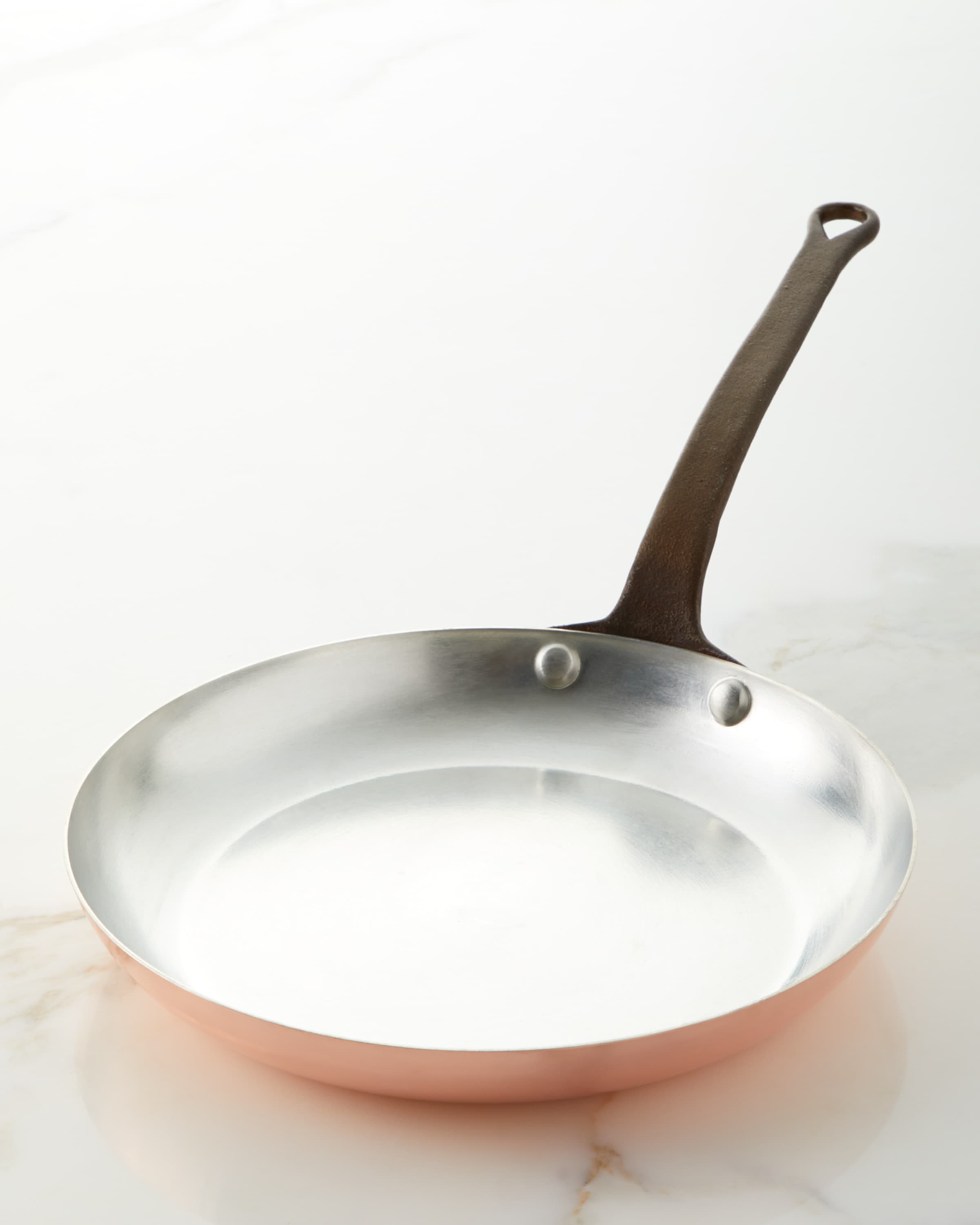 Duparquet Copper Cookware Solid Copper Silver-Lined Fry Pan