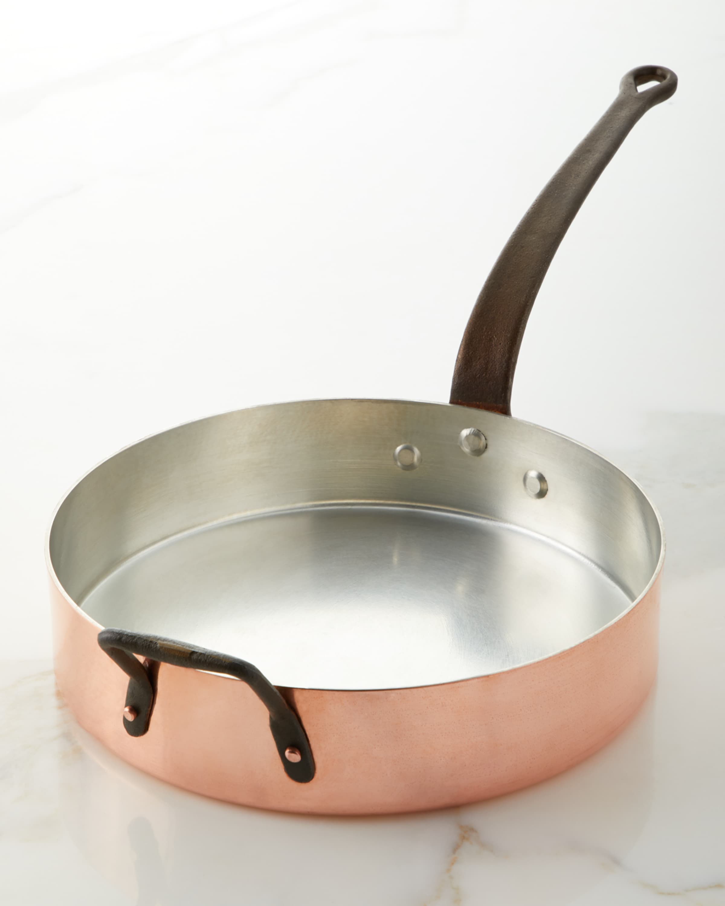 Duparquet Copper Cookware Solid Copper Sauté Pan with Tin Lining and