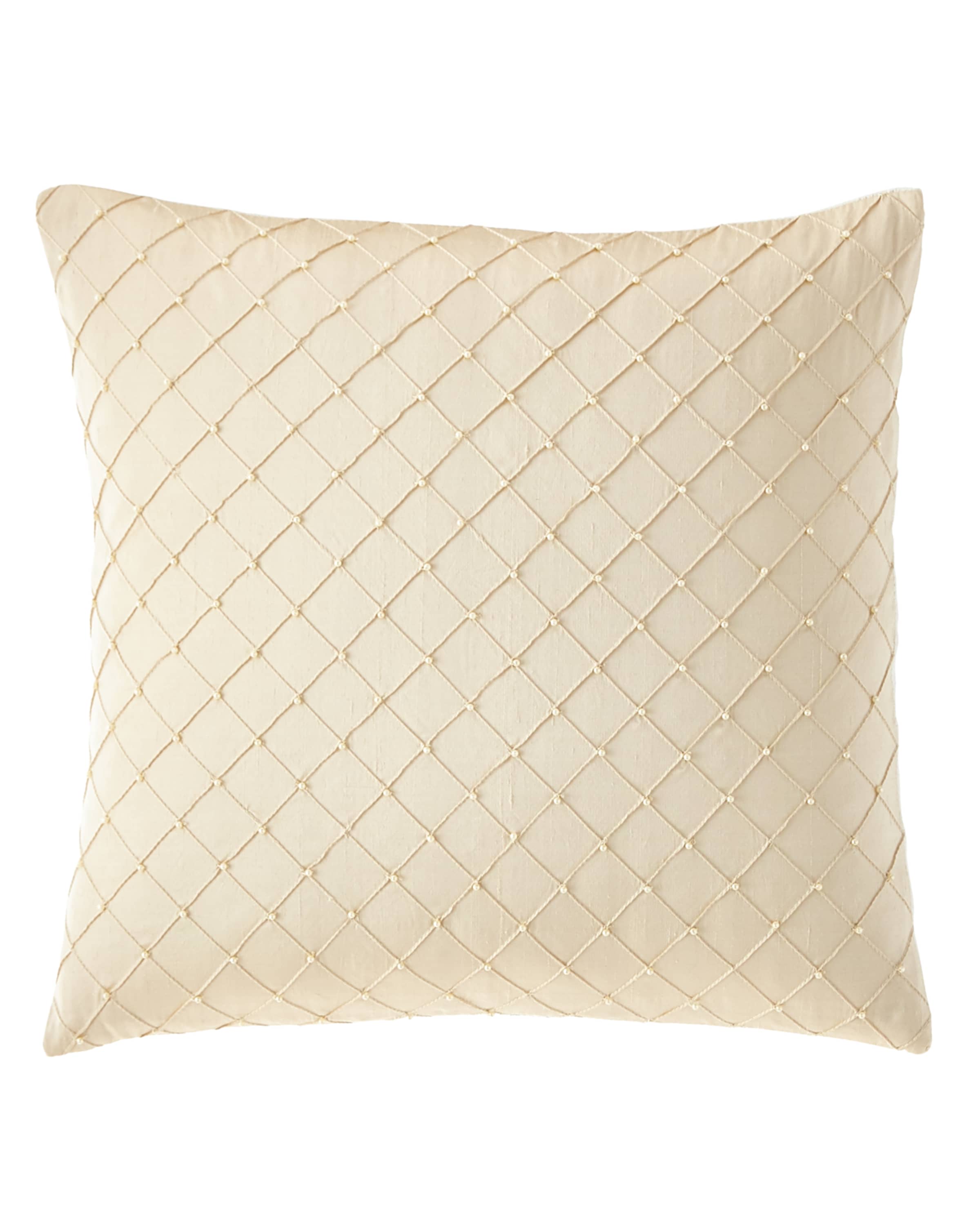 Isabella Collection by Kathy Fielder Gabriella Diamond-Pattern Pillow