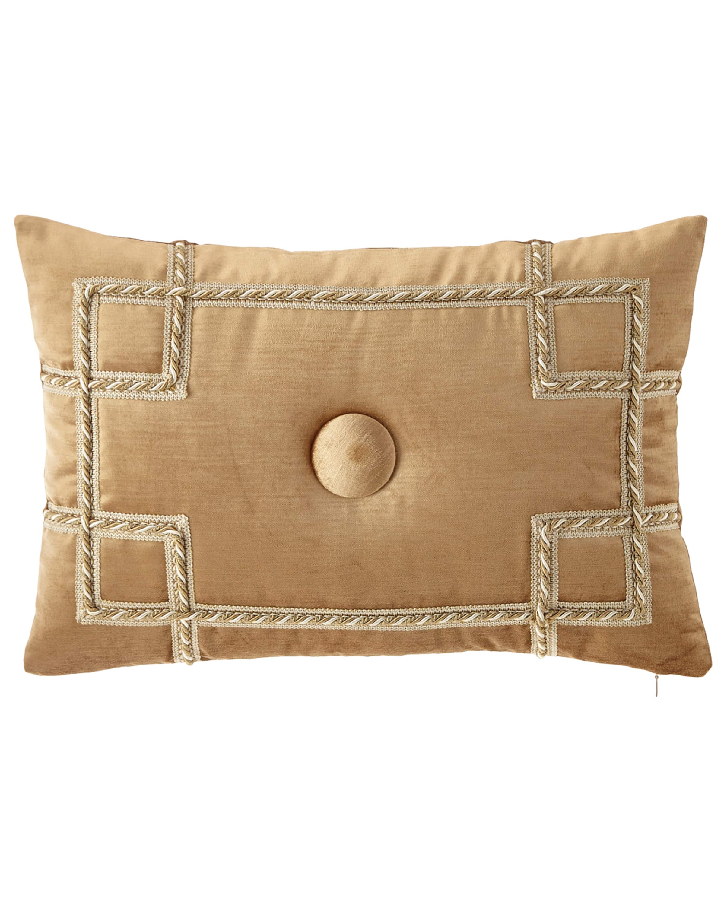 Sweet Dreams Minako Velvet Oblong Pillow with Button Center