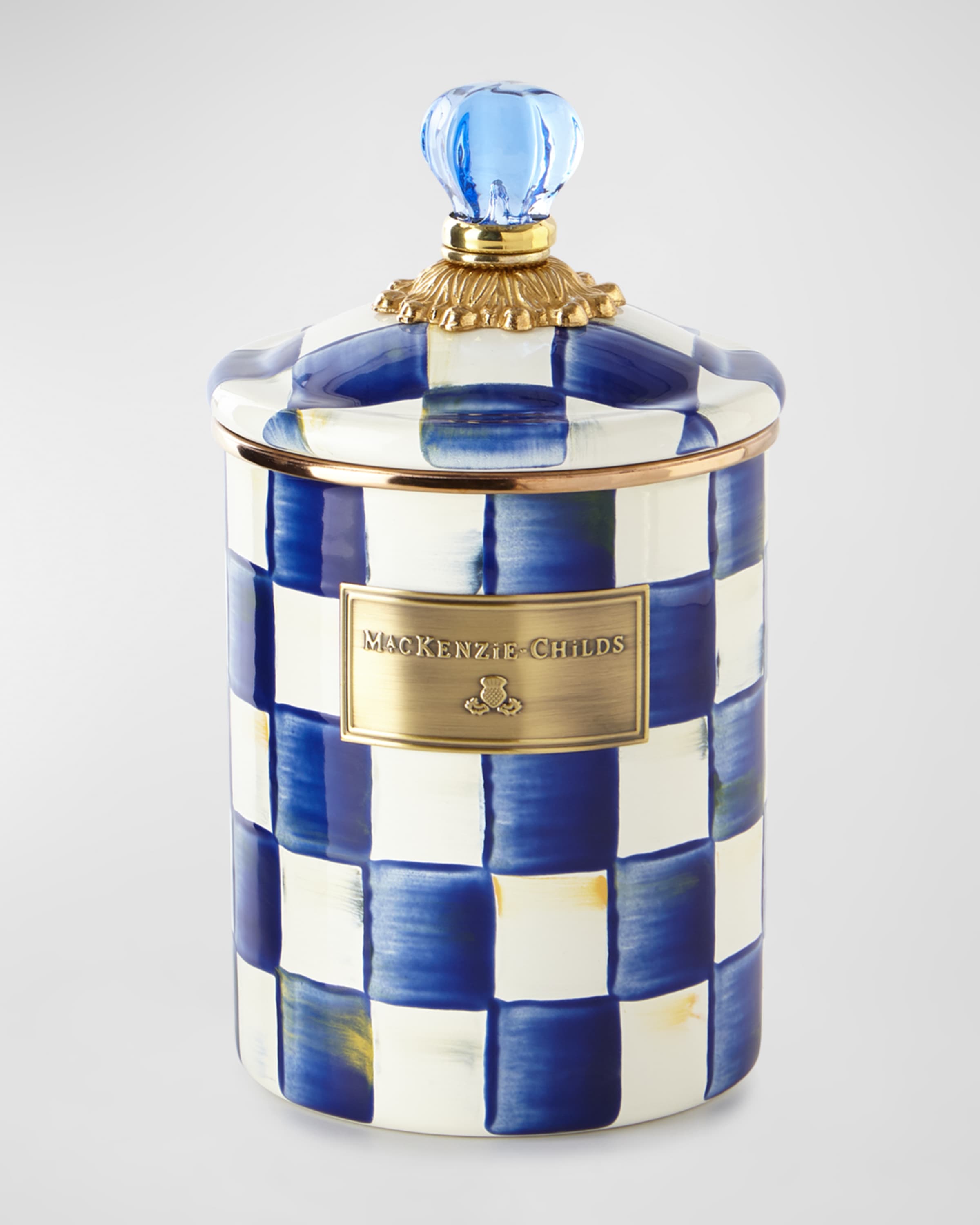 MacKenzie-Childs Royal Check Medium Canister