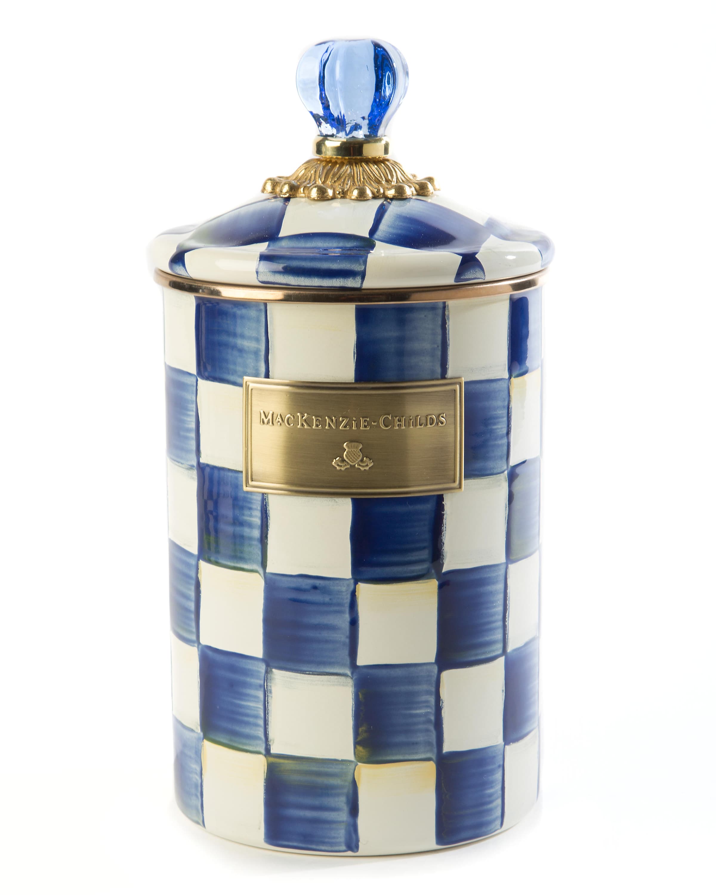 MacKenzie-Childs Royal Check Large Canister