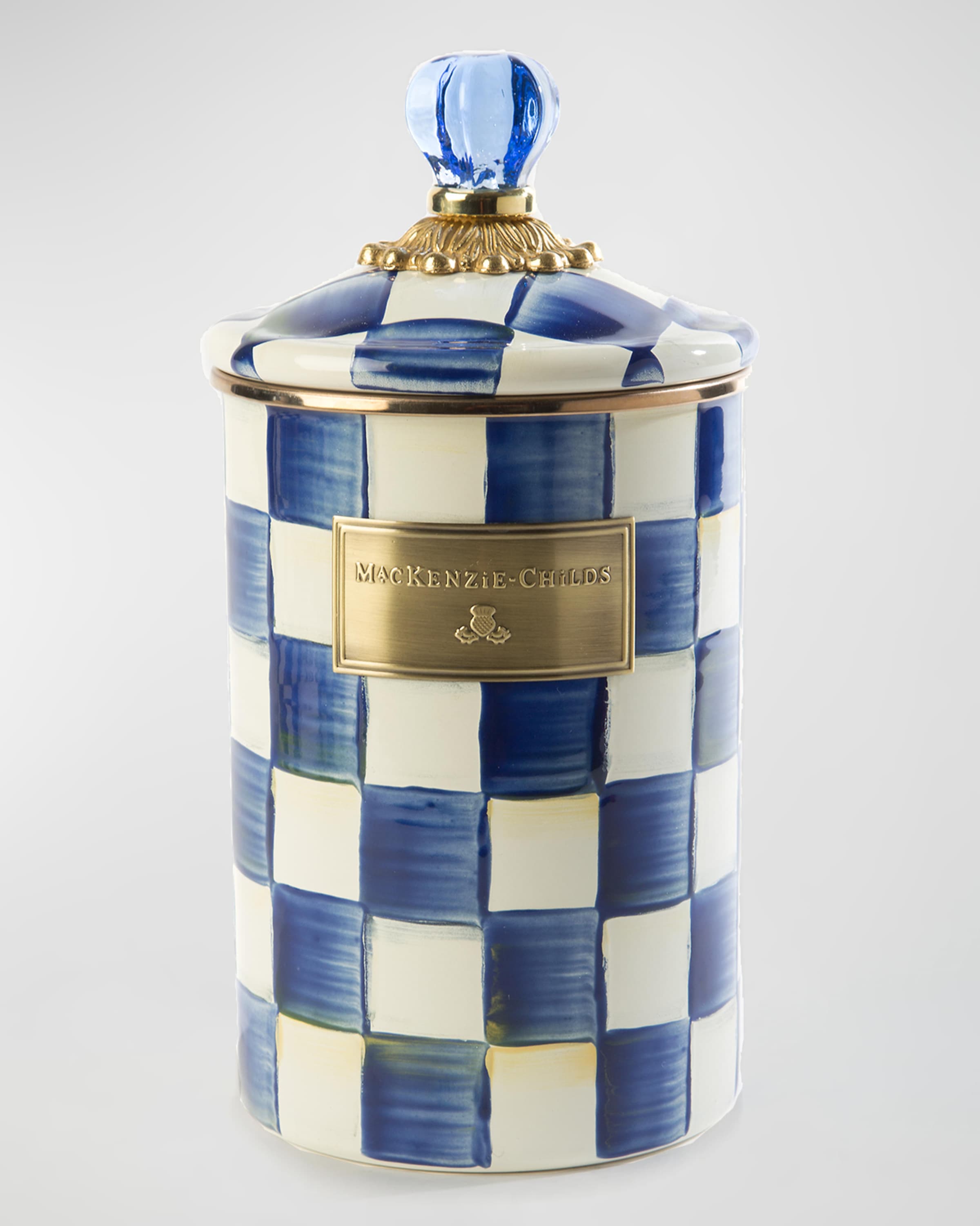 MacKenzie-Childs Royal Check Large Canister