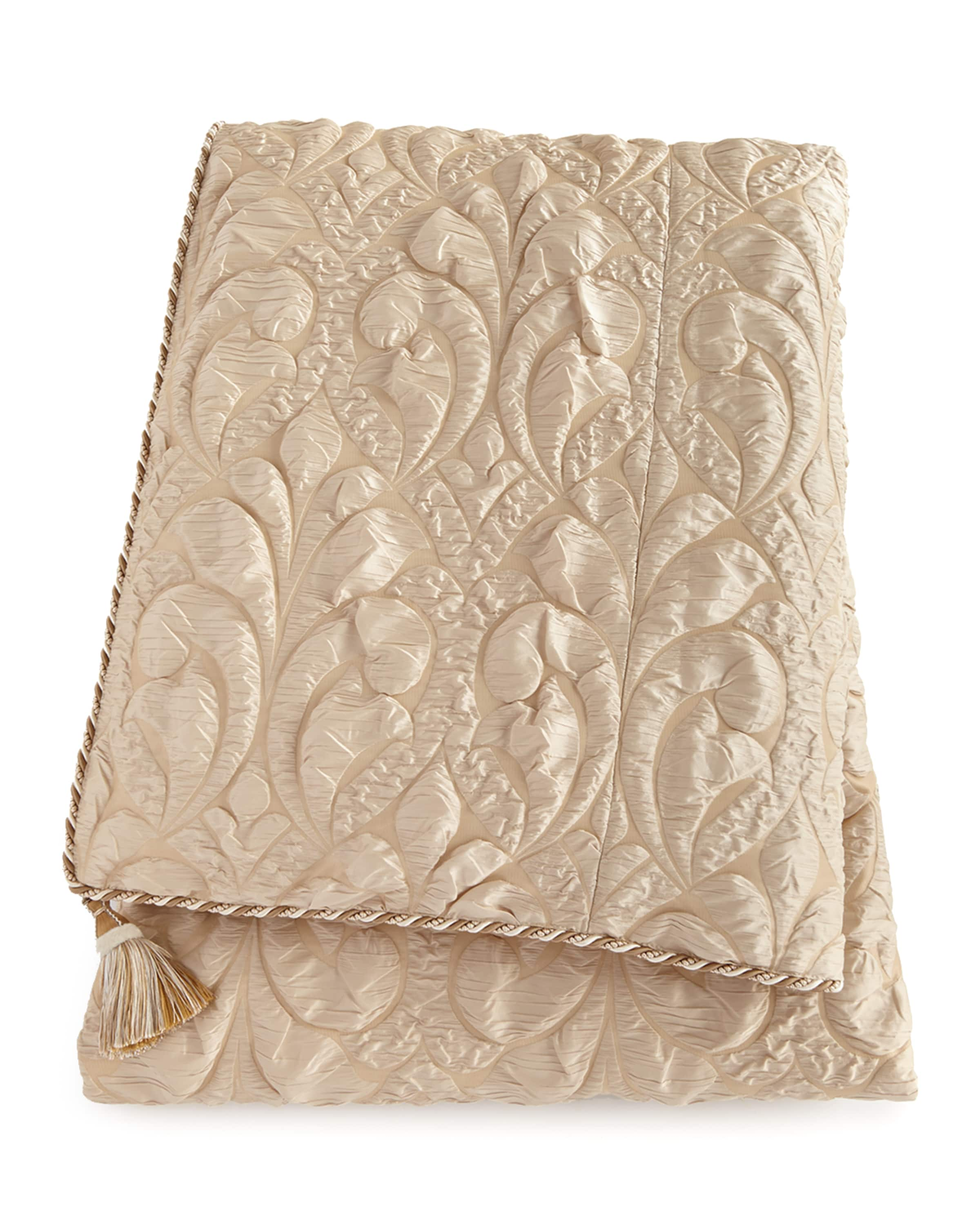 Dian Austin Couture Home Neutral Modern King Damask Duvet Cover