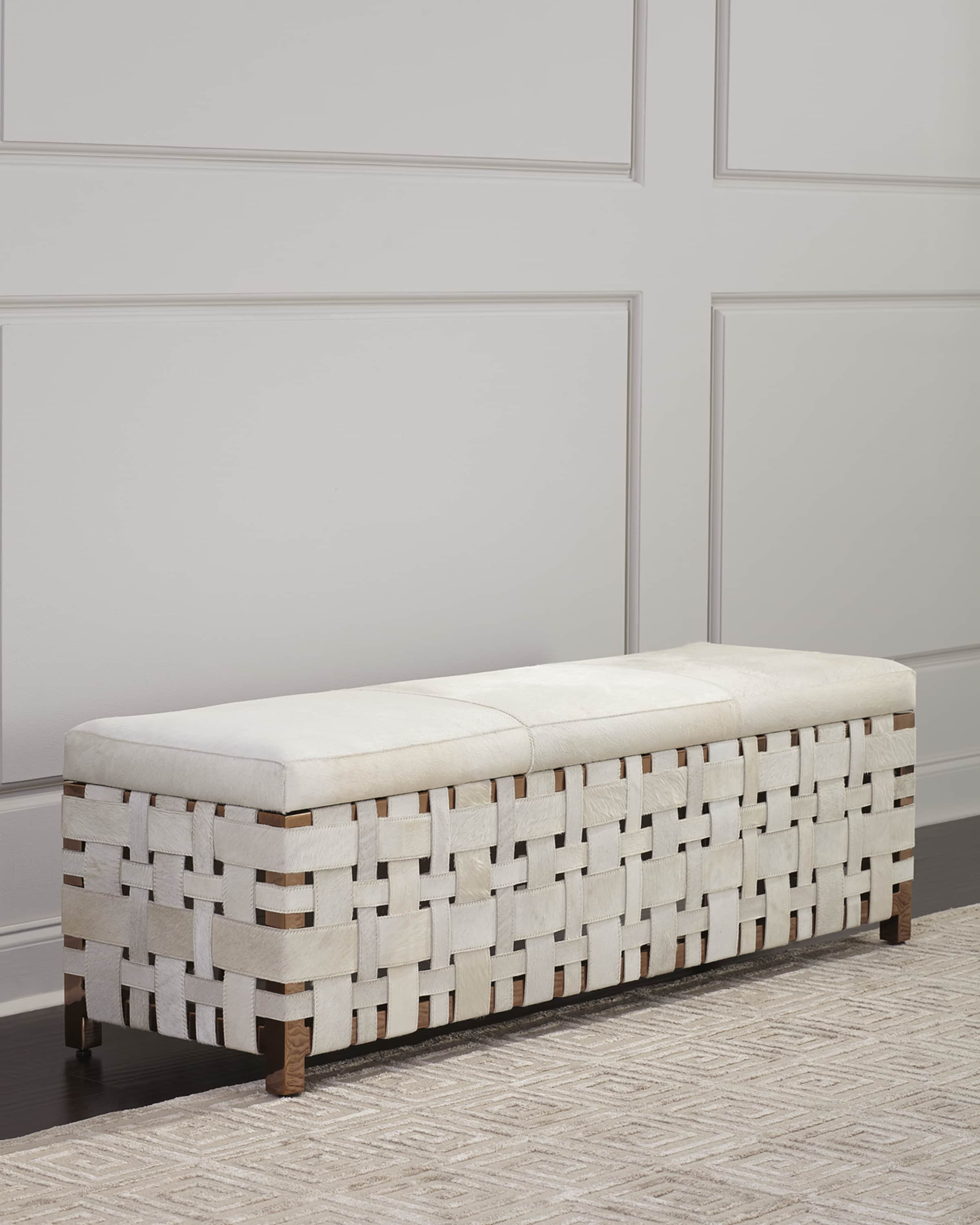 Arteriors Ellis Hair Hide Bench