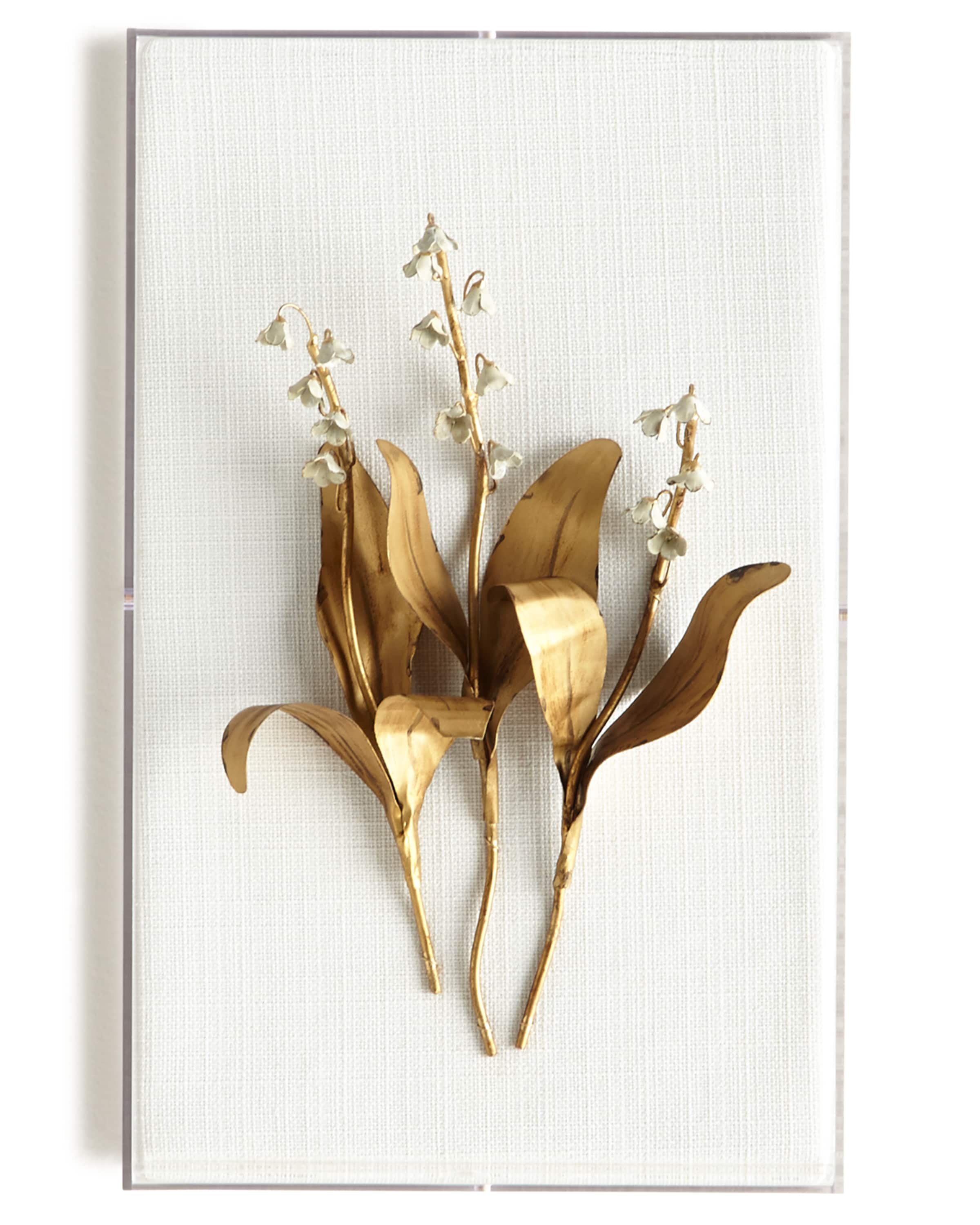 Tommy Mitchell Original Gilded Lily of the Valley on Linen