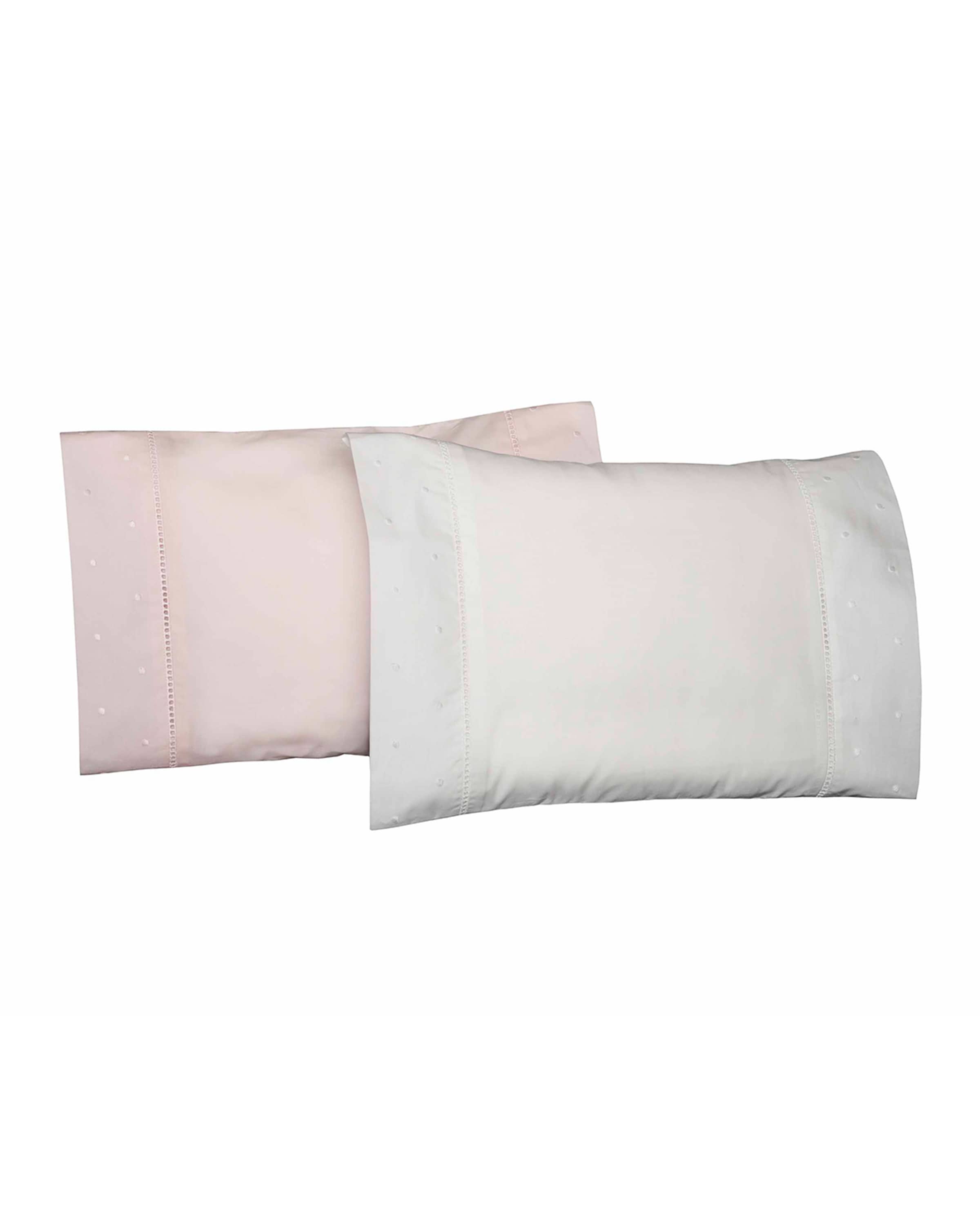 Bovi Fine Linens Amparo Crib Pillowcase, White