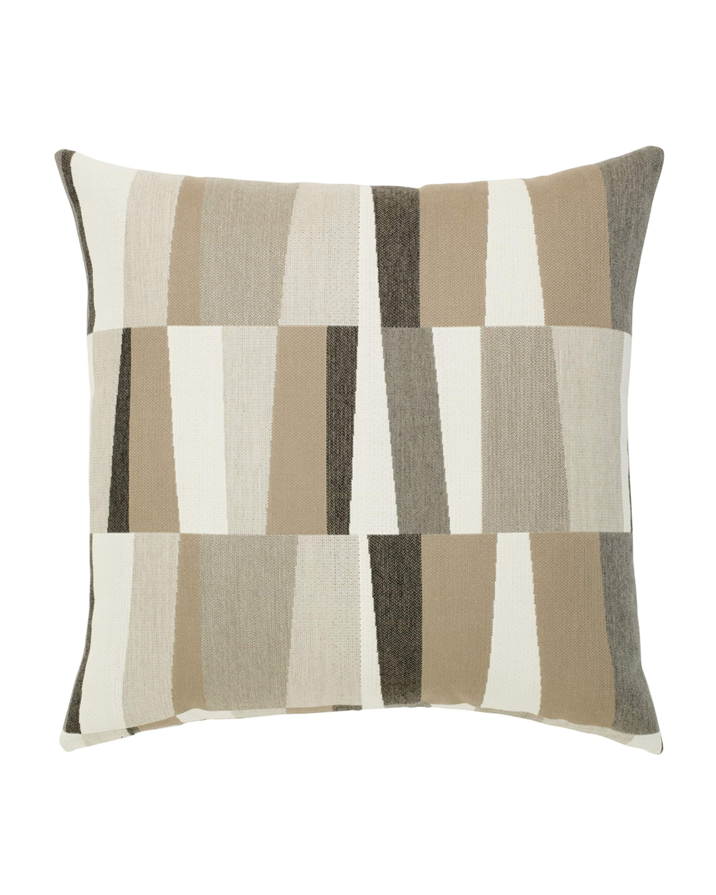 Elaine Smith Strata Sunbrella Pillow, Gray