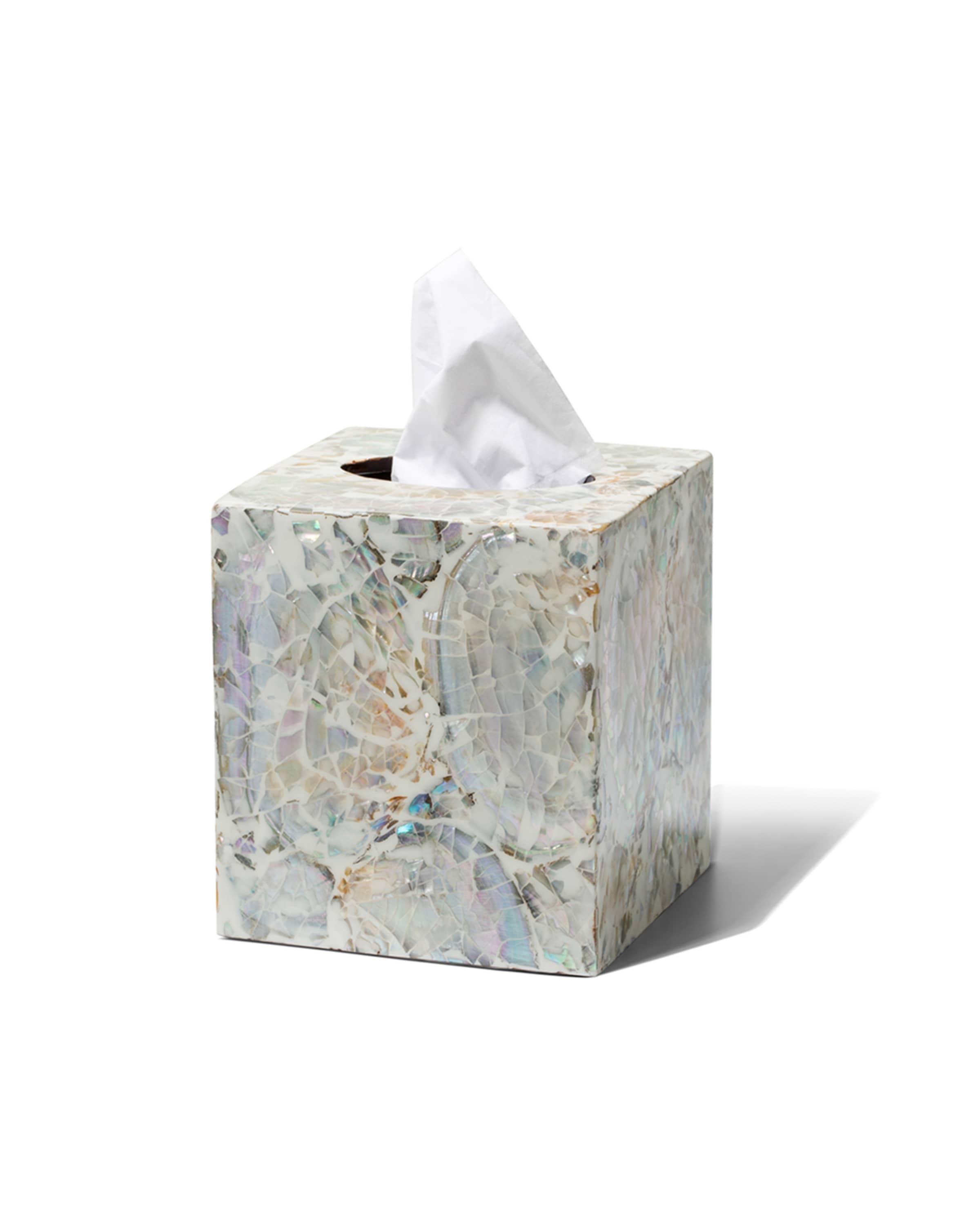 LADORADA Mother-of-Pearl Tissue Box Cover
